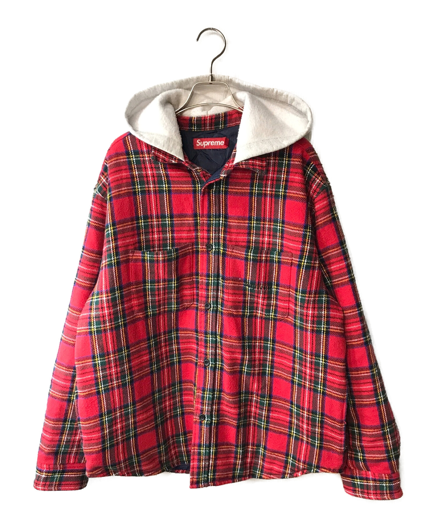 中古・古着通販】Supreme (シュプリーム) tartan flannel hooded shirt ...