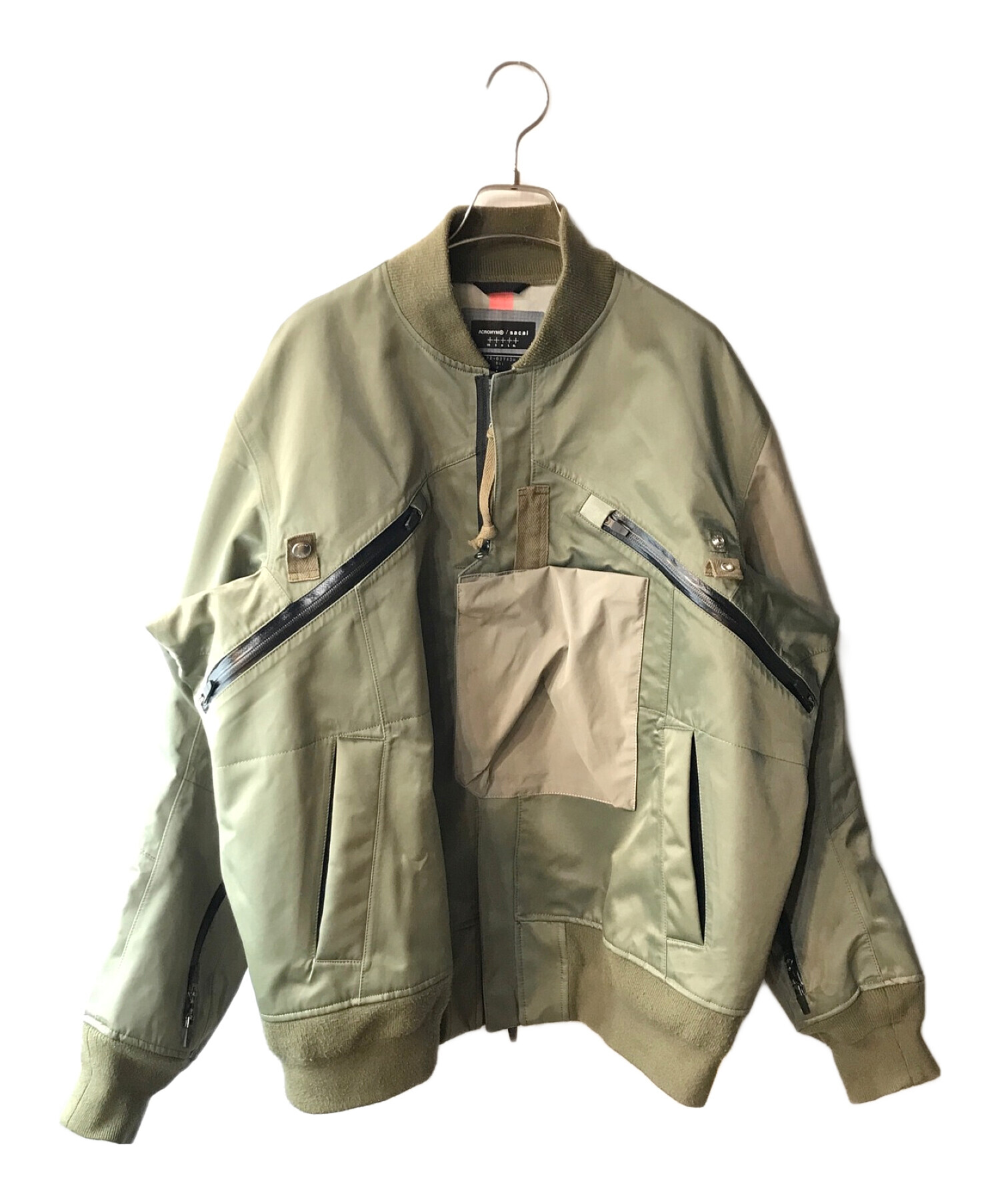 sacai (サカイ) ACRONYM (アクロニウム) BOMBER JACKET グリーン サイズ:3