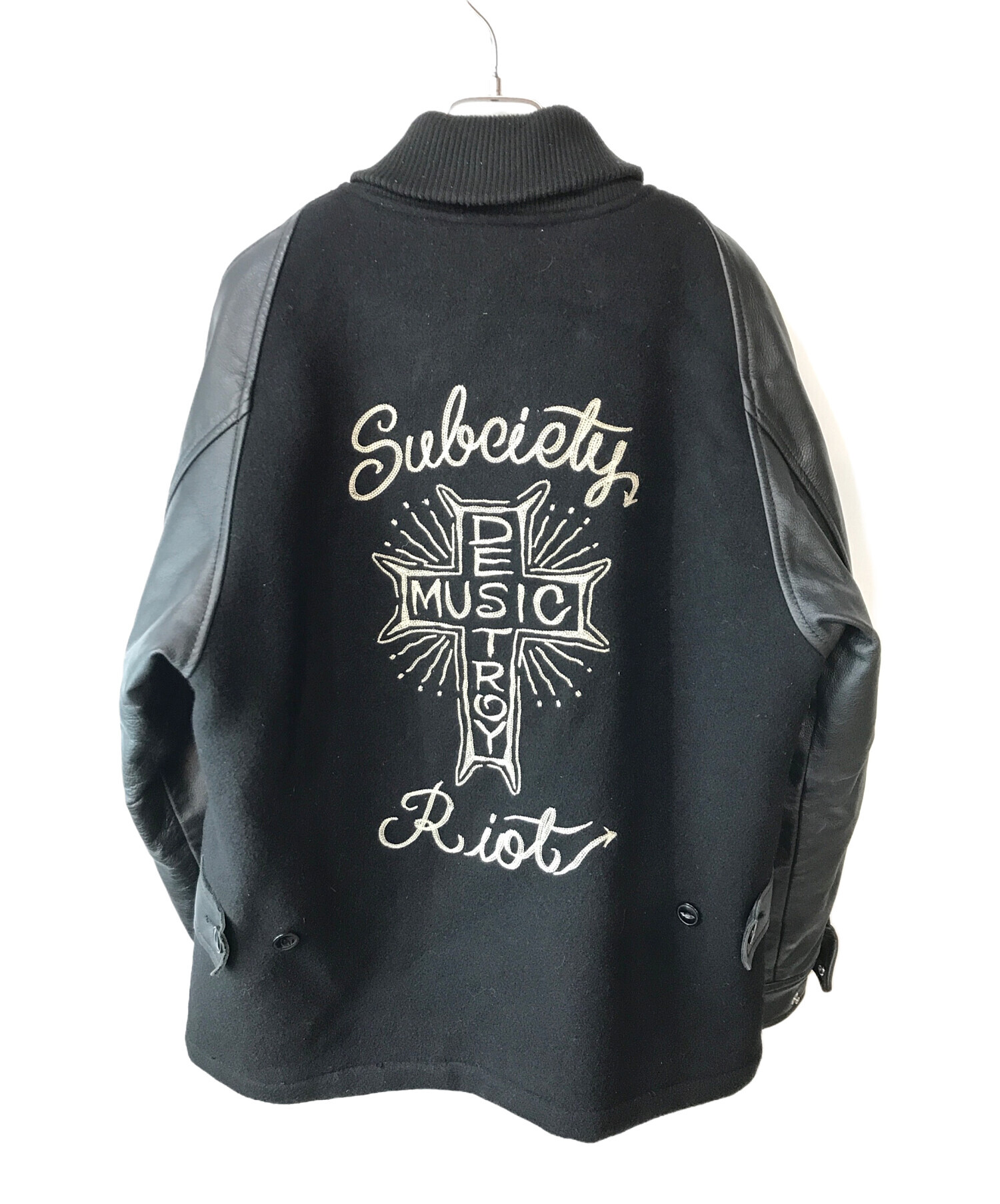 SUBCIETY (サブサエティ) スタジャン ブラック サイズ:XL