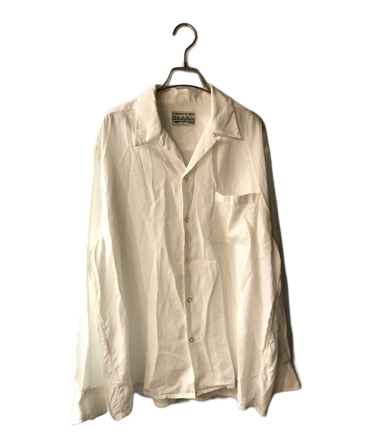 中古・古着通販】WACKO MARIA (ワコマリア) 50'S OPEN COLLAR SHIRT ホワイト サイズ:Ｌ｜ブランド・古着通販  トレファク公式【TREFAC FASHION】スマホサイト