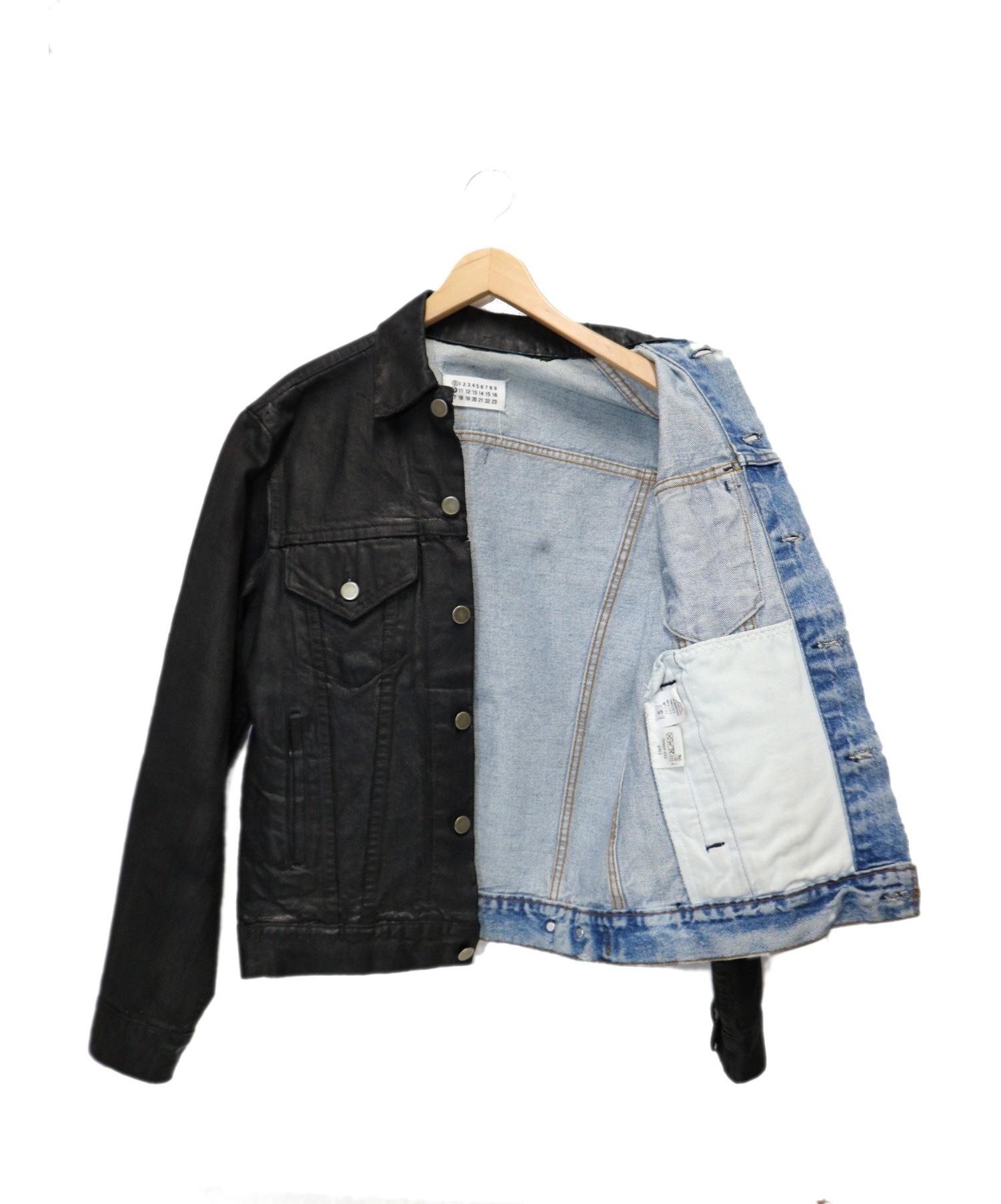 Maison Margiela (メゾンマルジェラ) アーティザナルコーテッドデニムジャケット ブラック サイズ:S Artisanal Coated  Denim Jacket ここのえタグ 333-49440