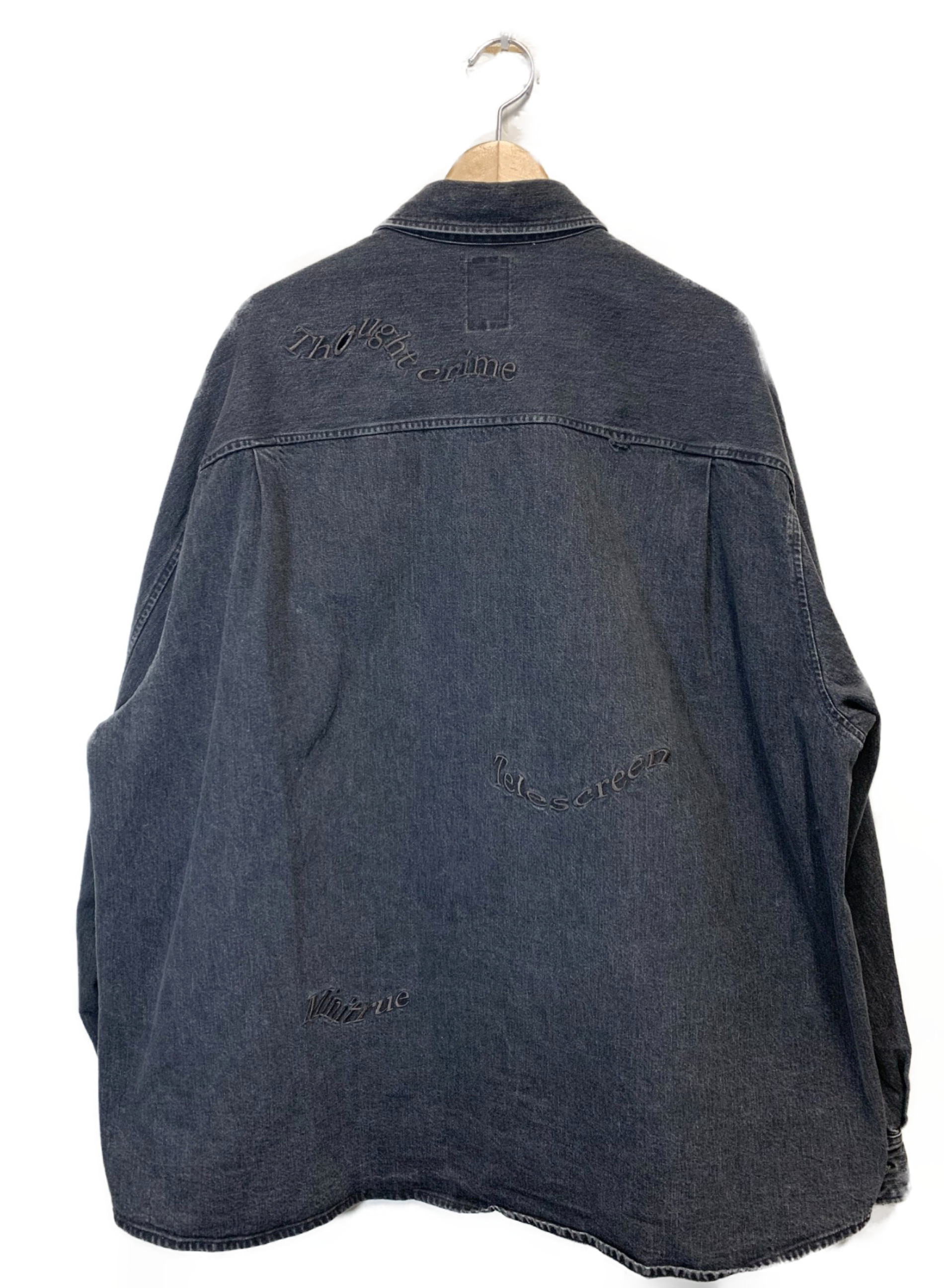 Name. (ネーム) オーバーサイズシャツ ブラック サイズ:2 NMSH-20AW-006 DENIM EMBROIDE