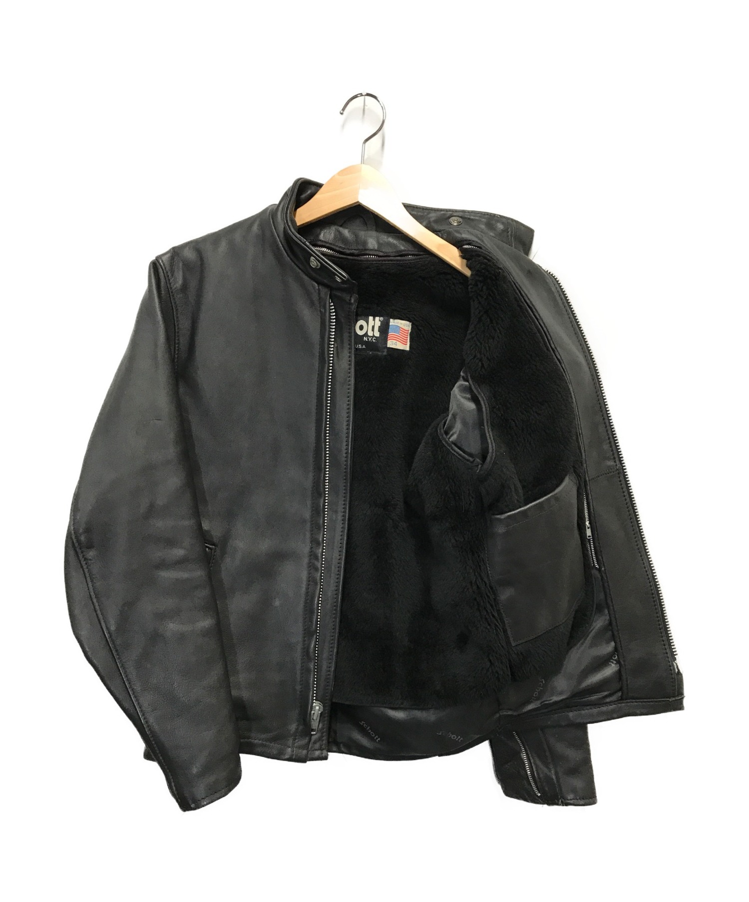 中古・古着通販】Schott (ショット) ライナー付シングルライダース