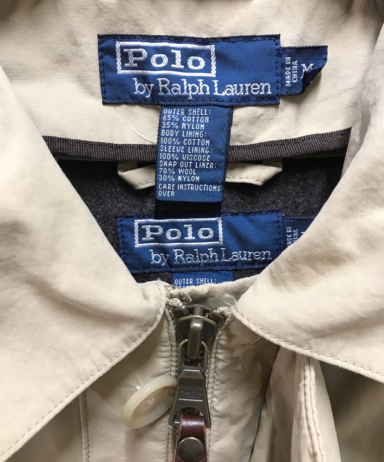 POLO RALPH LAUREN (ポロ・ラルフローレン) 1枚袖ライナー付ハンティングジャケット ベージュ サイズ:M