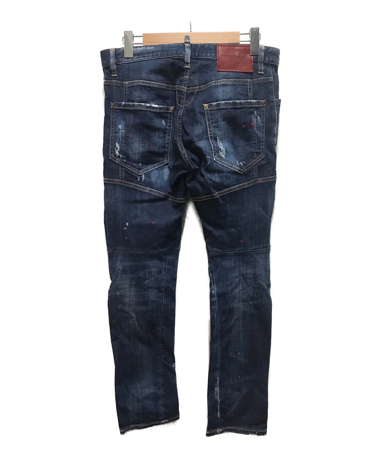 DSQUARED2 (ディースクエアード) タイディーパイントバイカーデニムパンツ/RED SPOTS TIDY BIKER JEAN インディゴ  サイズ:46