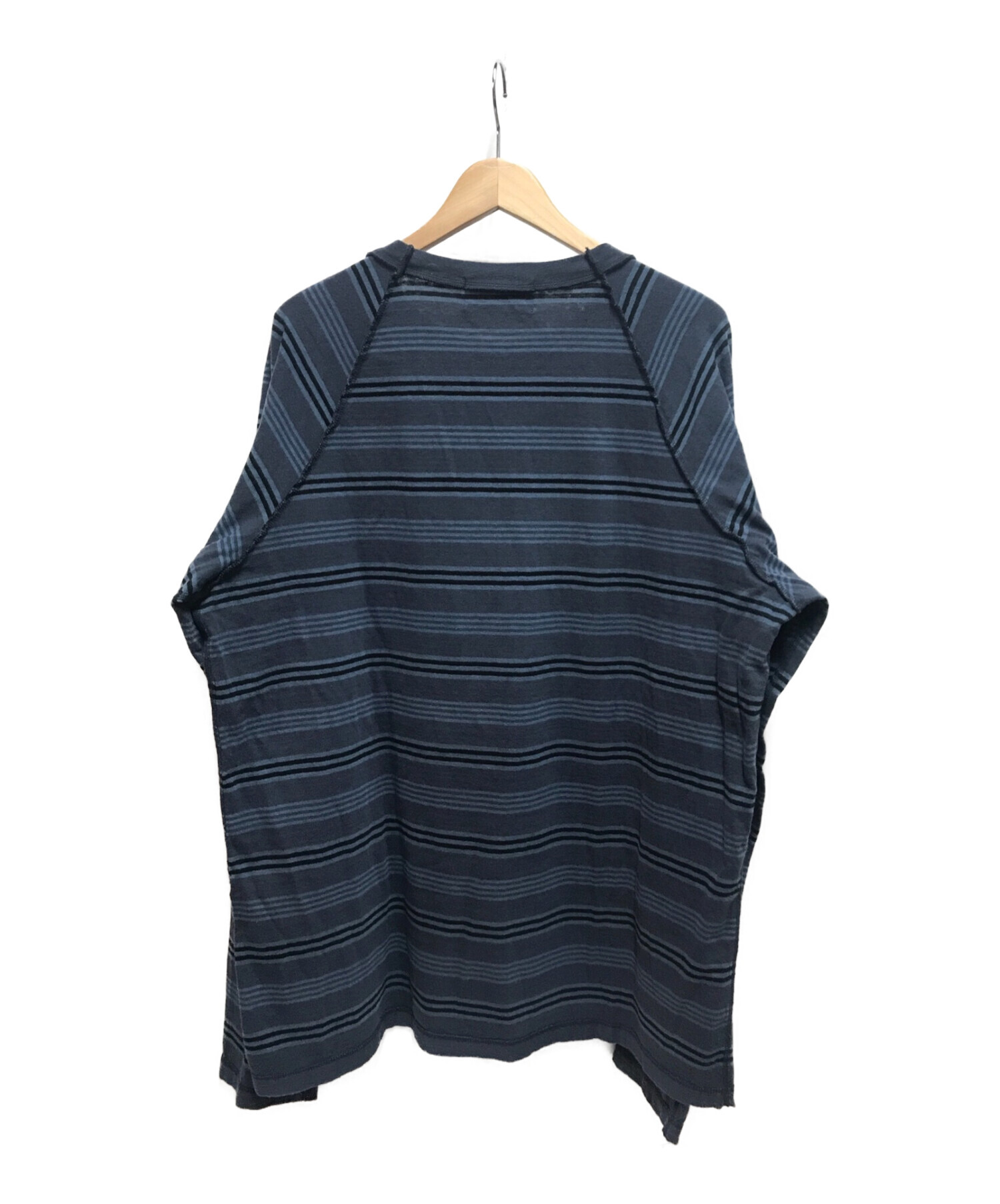 UNUSED (アンユーズド) ボーダーロングスリーブTシャツ/Border long sleeve t-shirt グレー サイズ:4 未使用品