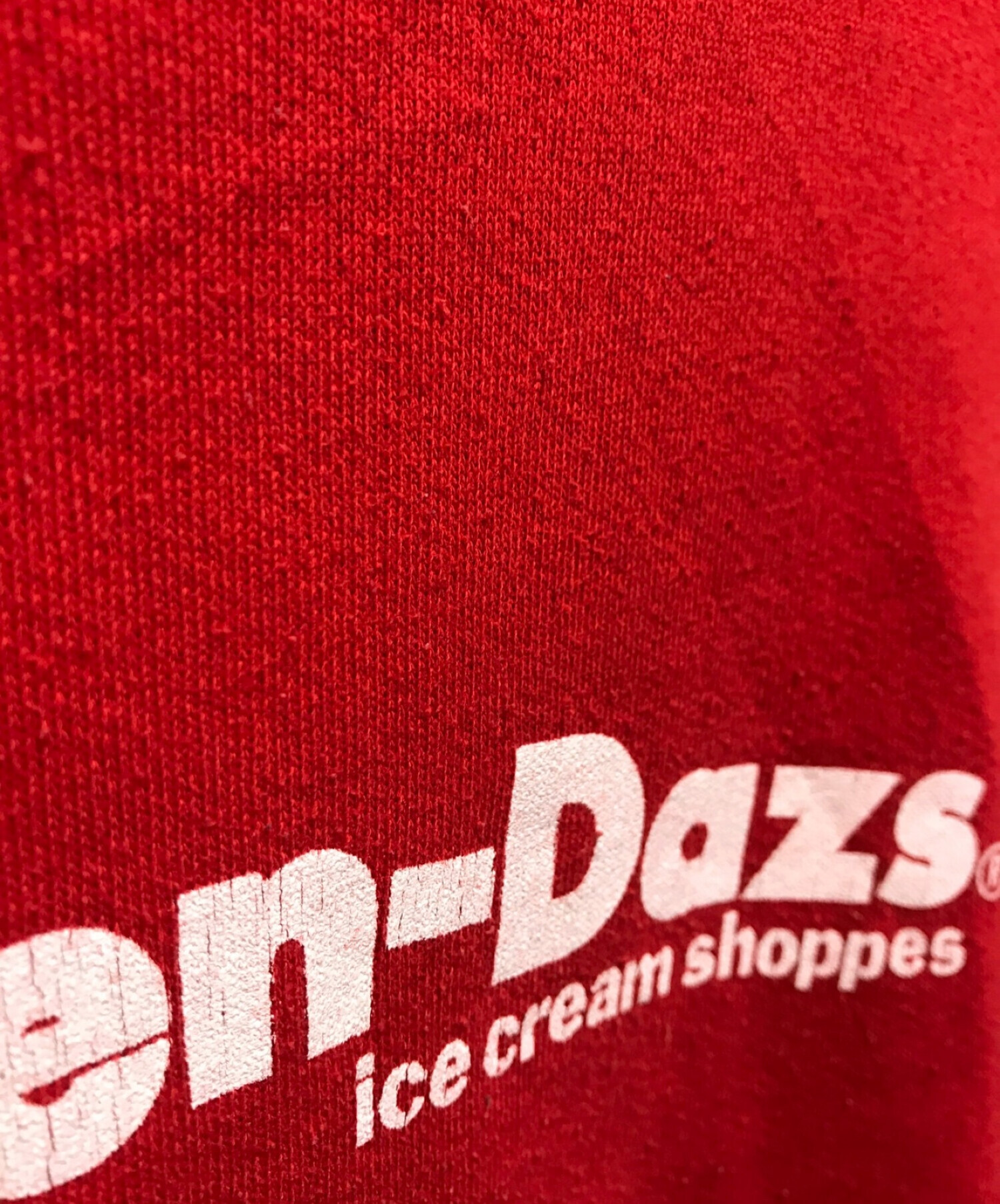 Haagen-Dazs (ハーゲンダッツ) 80's ヴィンテージクルーネックスウェット レッド サイズ:S