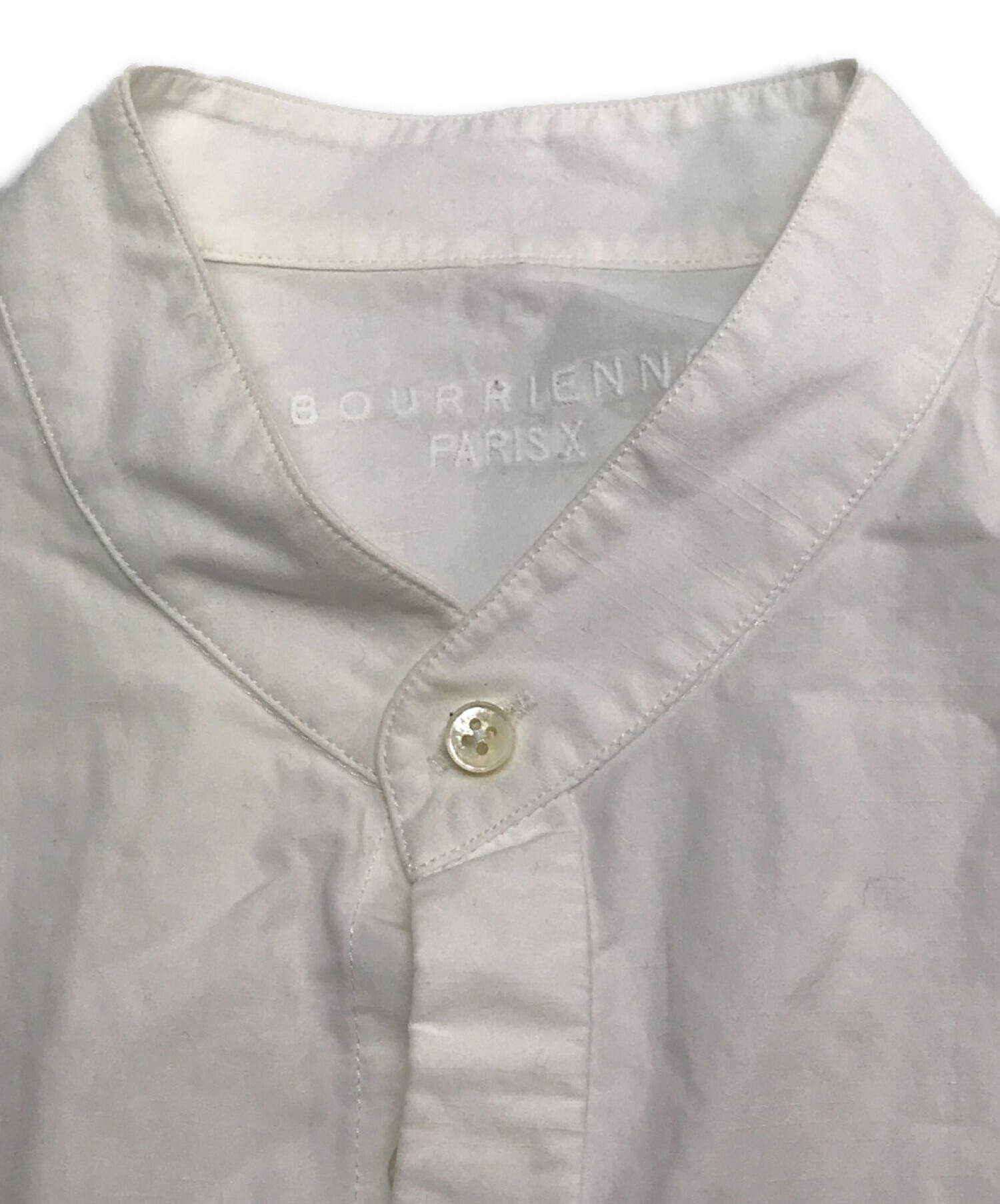 BOURRIENNE PARIS X (ブーリエンヌ) バンドカラーシャツ / 長袖ブラウス / ドレスシャツ ホワイト サイズ:M