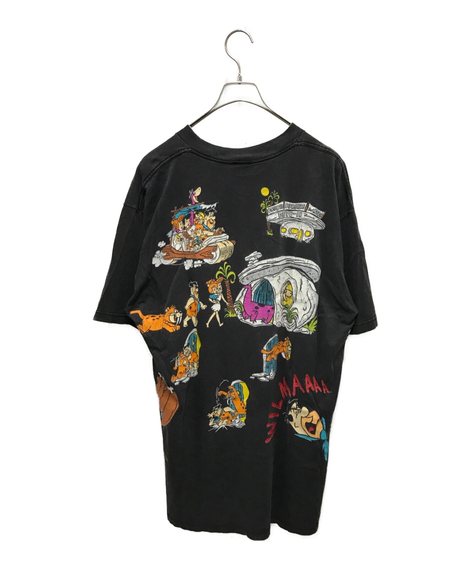 THE FLINTSTONES (フリントストーン) 90’sヴィンテージプリントTシャツ ブラック サイズ:X-LARGE