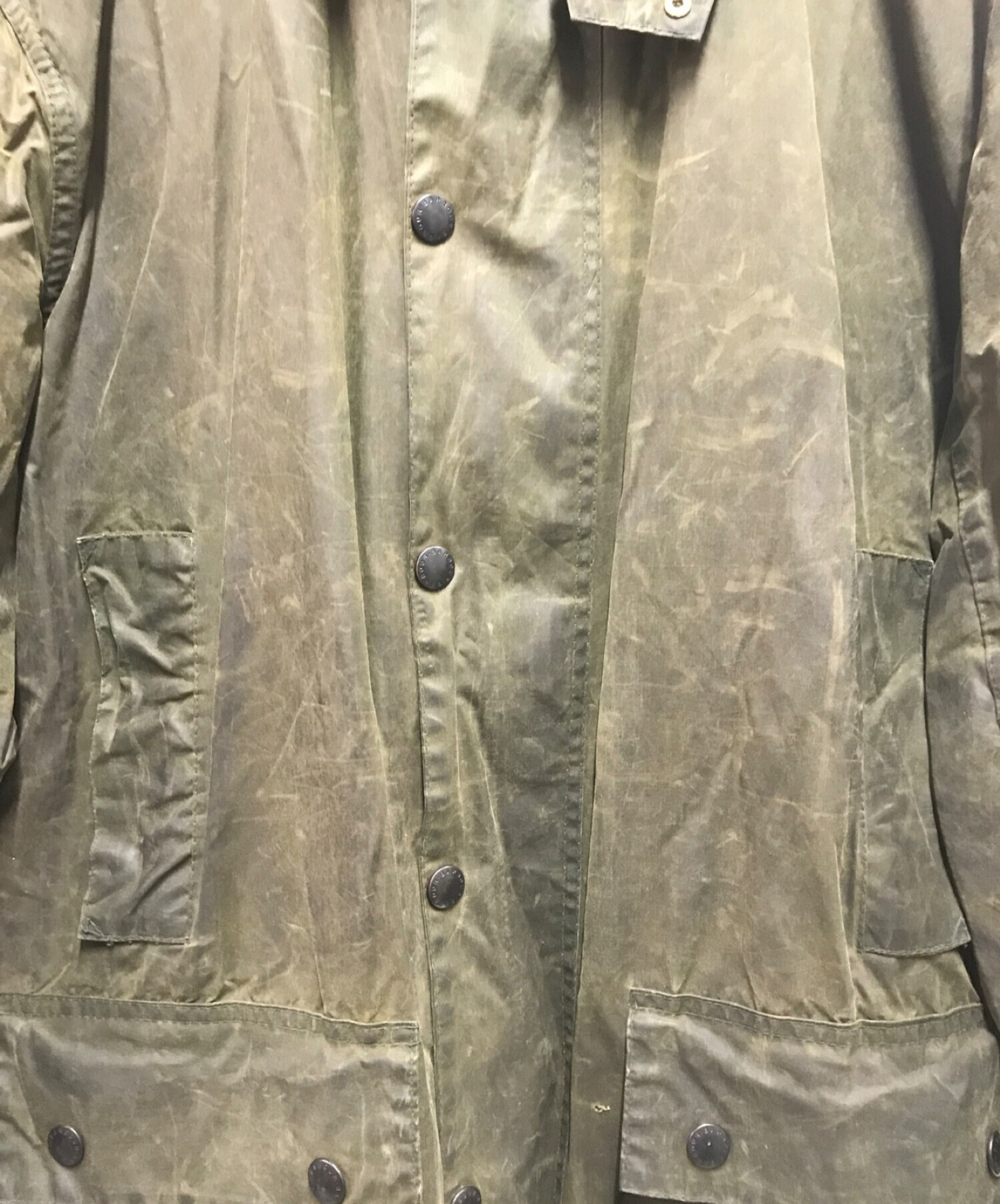 中古・古着通販】Barbour (バブアー) 80`sオイルドボーダージャケット