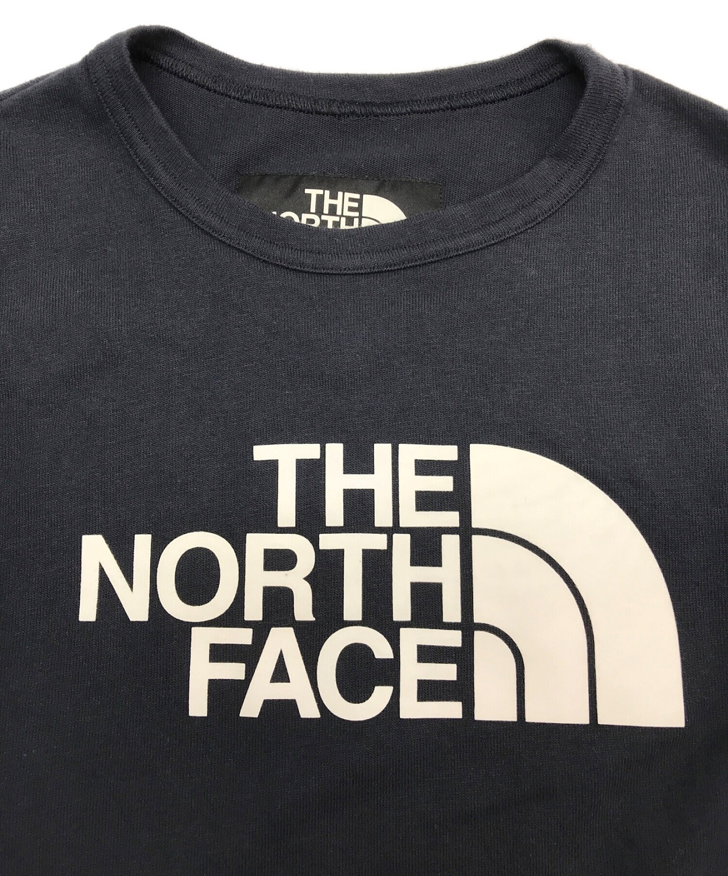 THE NORTH FACE × sacai (ノースフェイス×サカイ) サイドジップｔシャツ ネイビー サイズ:S