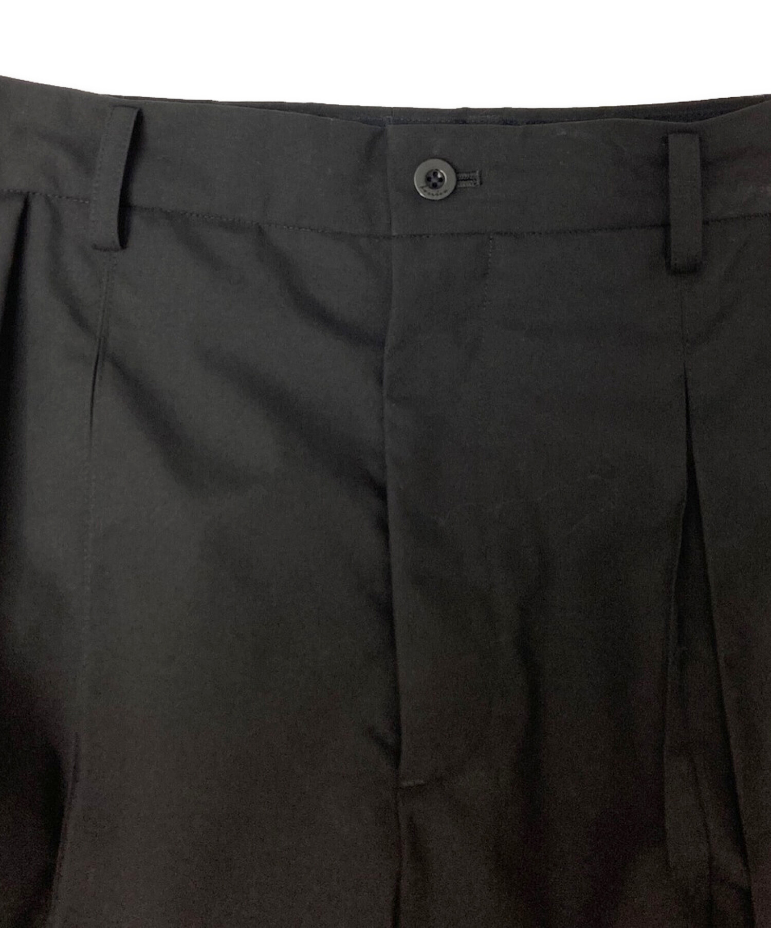 IRENISA (イレニサ) ダブルプリーツセンタープリーツパンツ / DOUBLE CENTER PLEATS PANTS ブラック サイズ:2