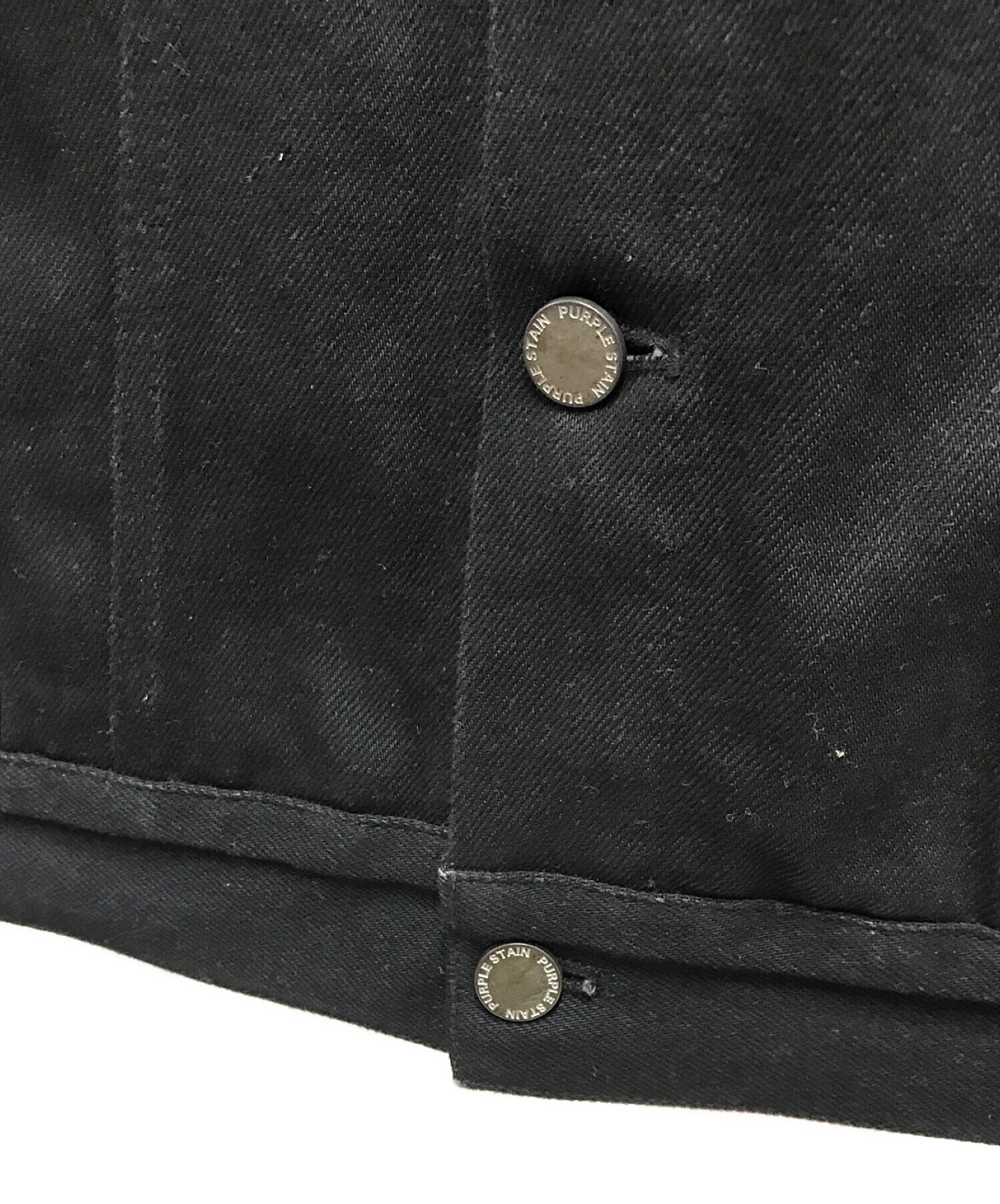 PURPLE STAIN (パープルステイン) エンブロイダリーデニムジャケット ブラック サイズ:3