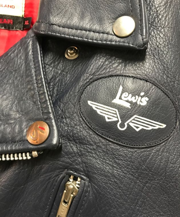 Lewis Leathers (ルイスレザー) RED EAR (レッドイヤー) ダブルライダースレジャケット ネイビー サイズ:XL