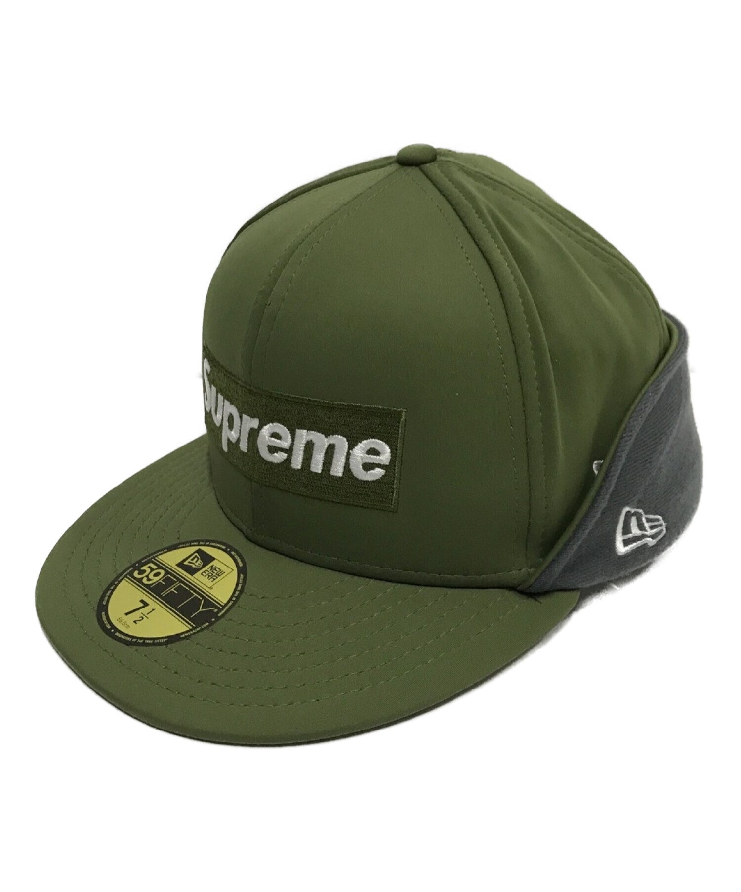 SUPREME×NEWERA (シュプリーム × ニューエラ) イアーフラップボックスロゴキャップ グリーン