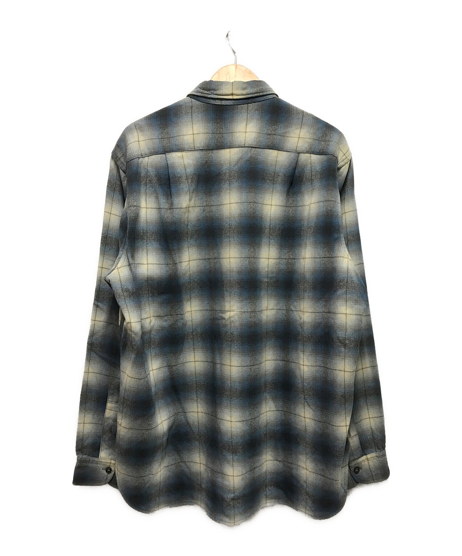 PENDLETON (ペンドルトン) 50‘Sウールオンブレチェックシャツ ブルー サイズ:17 1/2