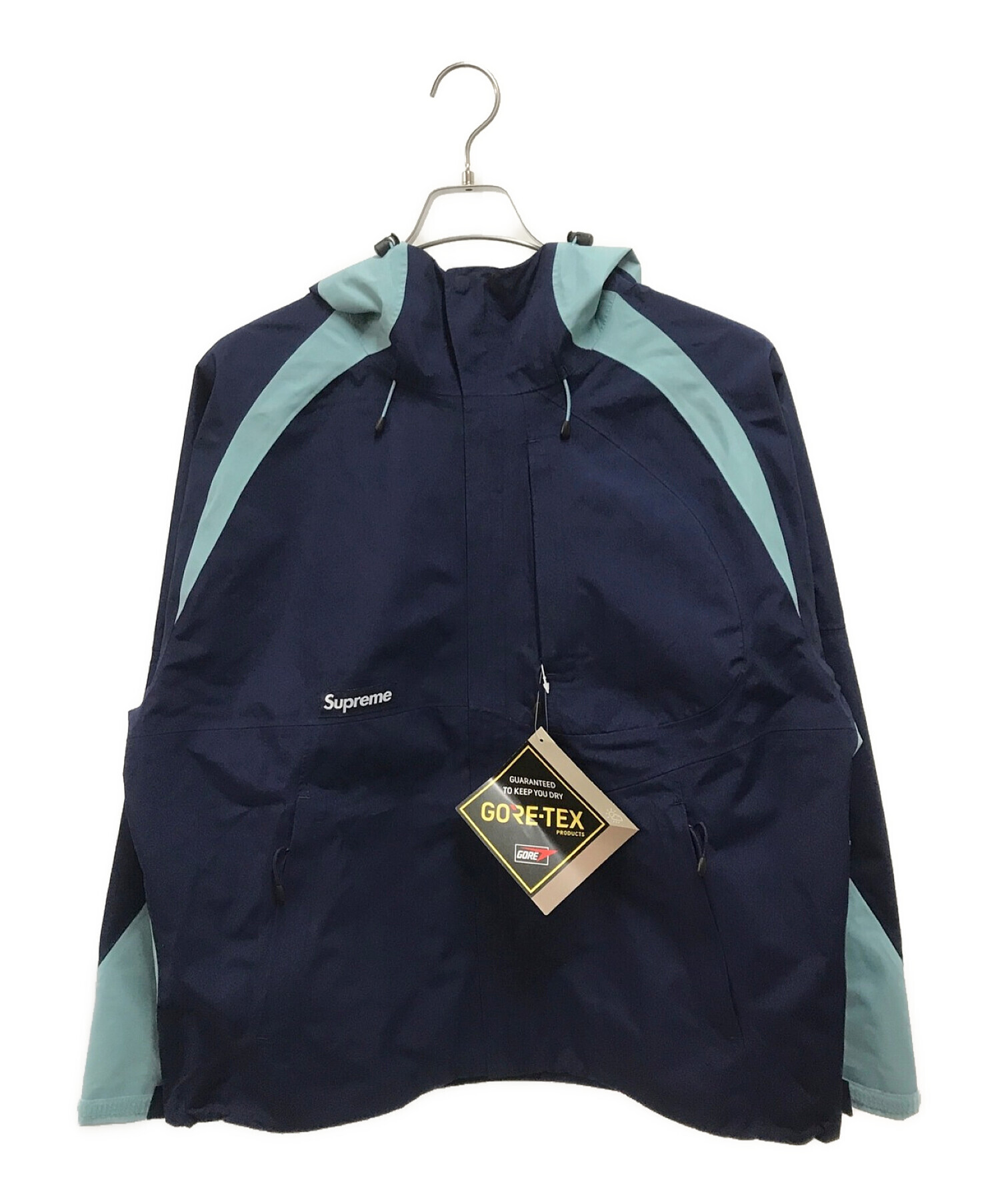 SUPREME (シュプリーム) ゴアテックスパックライトジャケット / GORE-TEX PACLITE Jacket ブルー×ネイビー サイズ:M