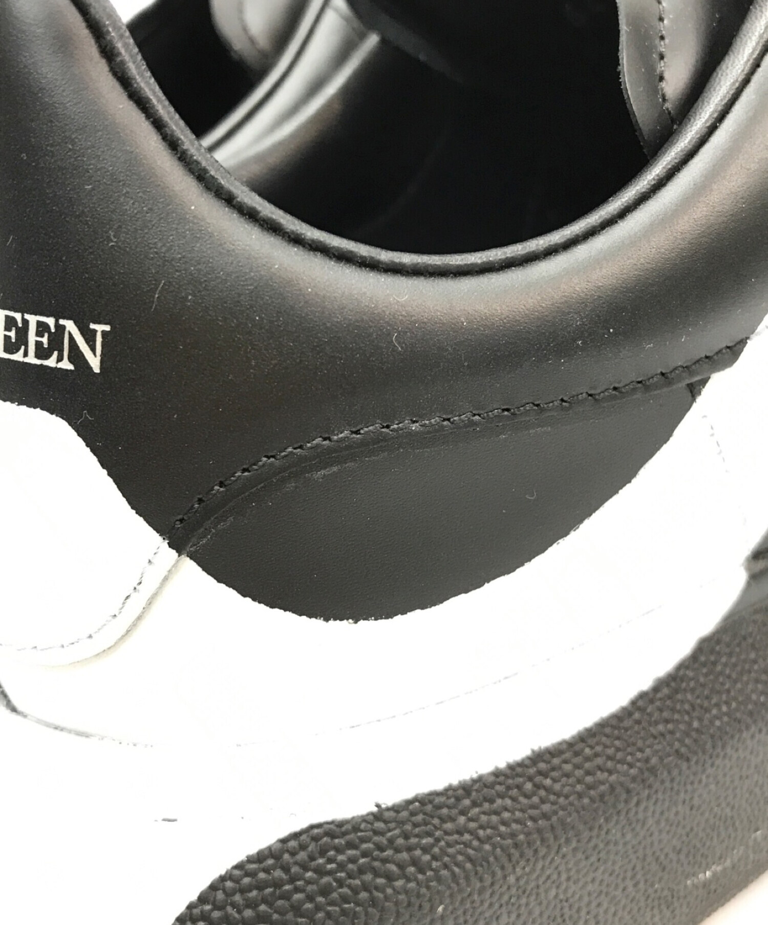 ALEXANDER McQUEEN (アレキサンダーマックイーン) レザーローカットスニーカー ブラック サイズ:39