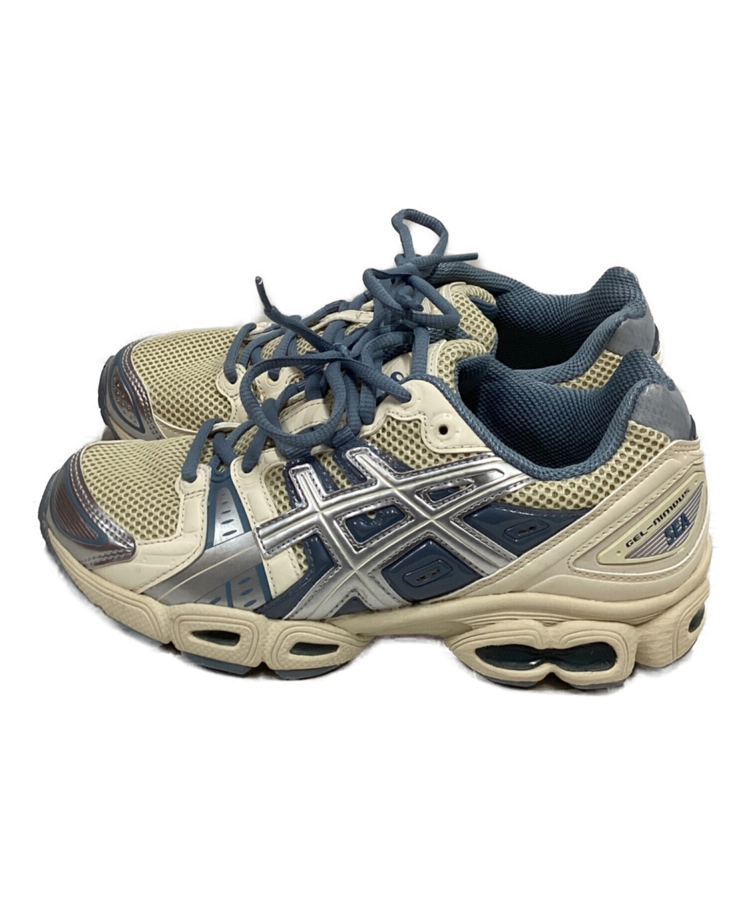 WIND AND SEA (ウィンダンシー) asics (アシックス) コラボゲルニンバス9 ベージュ×ネイビー サイズ:24cm