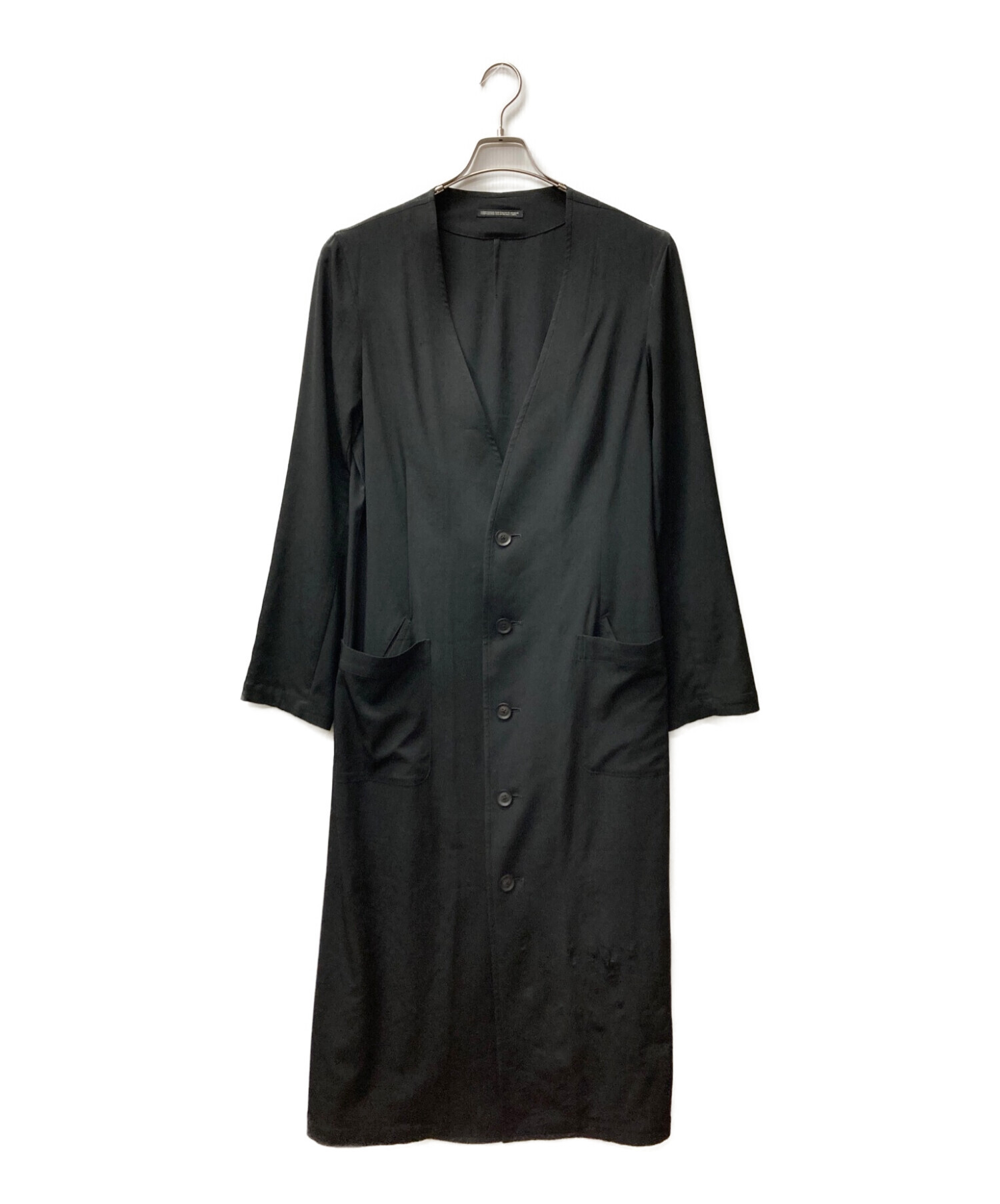 Yohji Yamamoto ヨウジヤマモト  コート　黒　未使用品平置き採寸