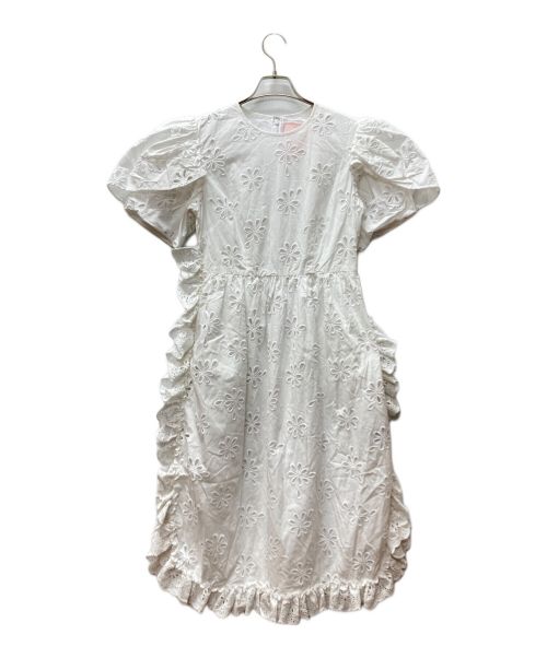 【中古・古着通販】Simone Rocha×H&M (シモーネ ロシャ エイチアンドエム) カットワークレースワンピース ホワイト  サイズ:36｜ブランド・古着通販 トレファク公式【TREFAC FASHION】スマホサイト