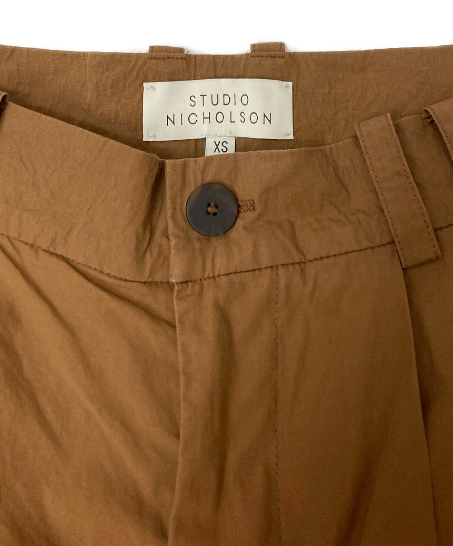 STUDIO NICHOLSON (スタジオニコルソン) 2タックワイドパンツ ブラウン サイズ:XS