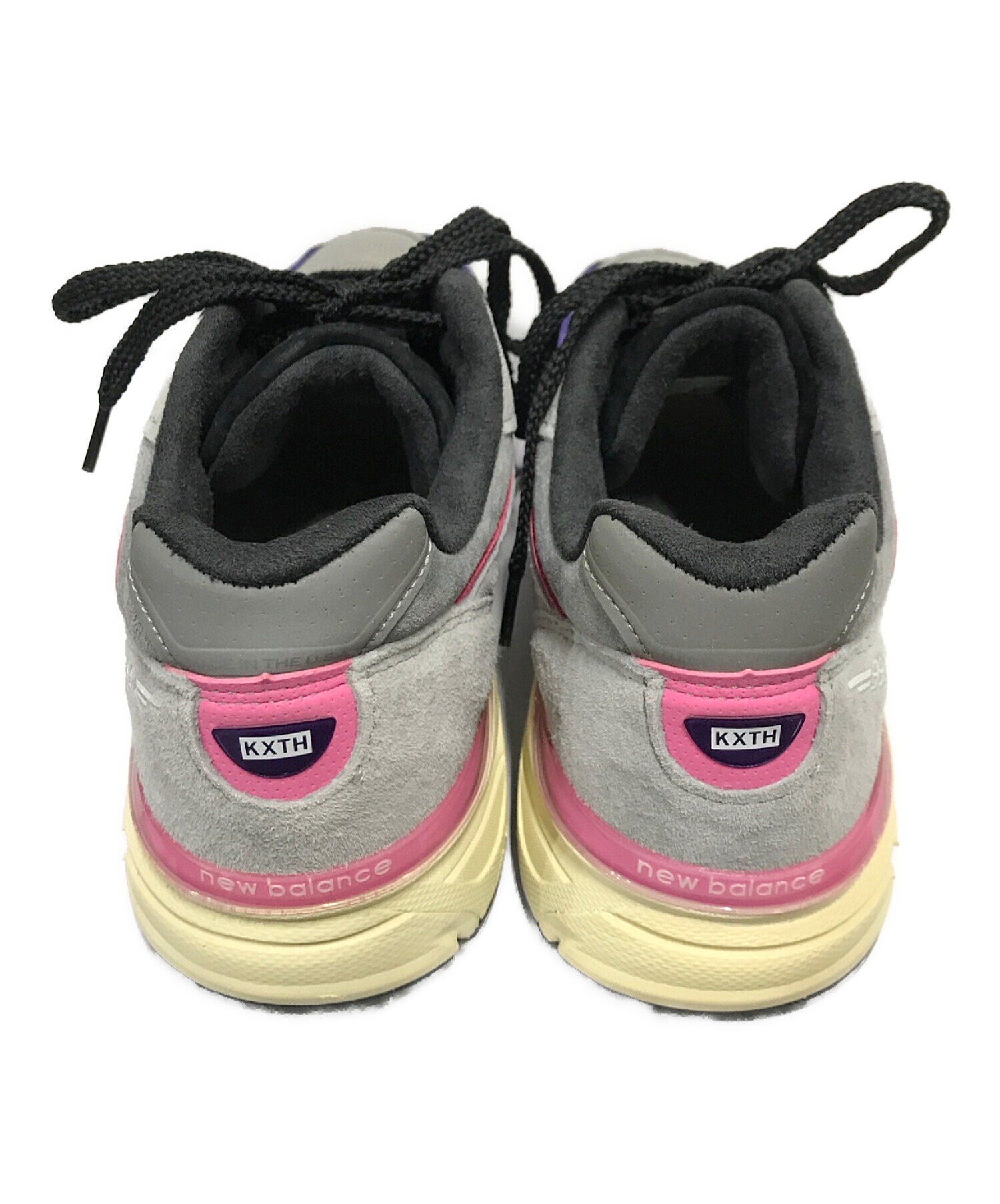 NEW BALANCE (ニューバランス) KITH (キス) 990V4ローカットスニーカー グレー サイズ:27.5㎝