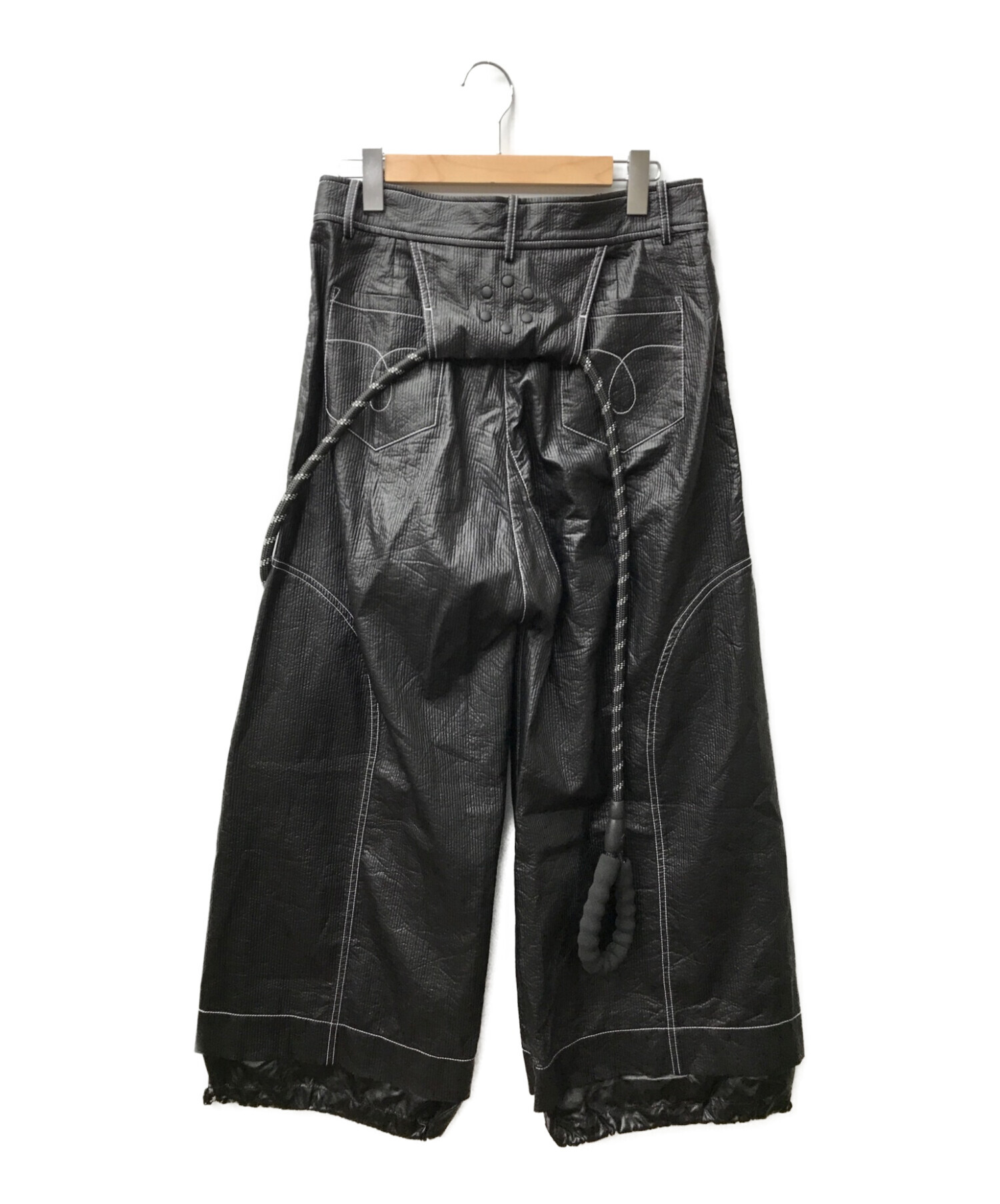nutemperor WIDE PU LEATHER PANTS (BLACK)値段交渉可能なので