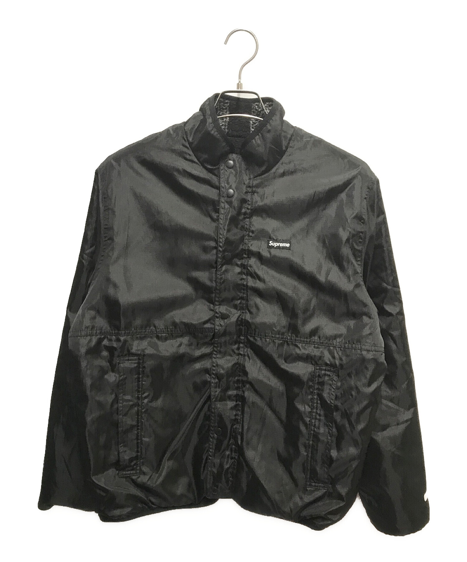 SUPREME (シュプリーム) リバーシブルバンダナフリースジャケット / reversible bandana fleece jacket  ブラック サイズ:M