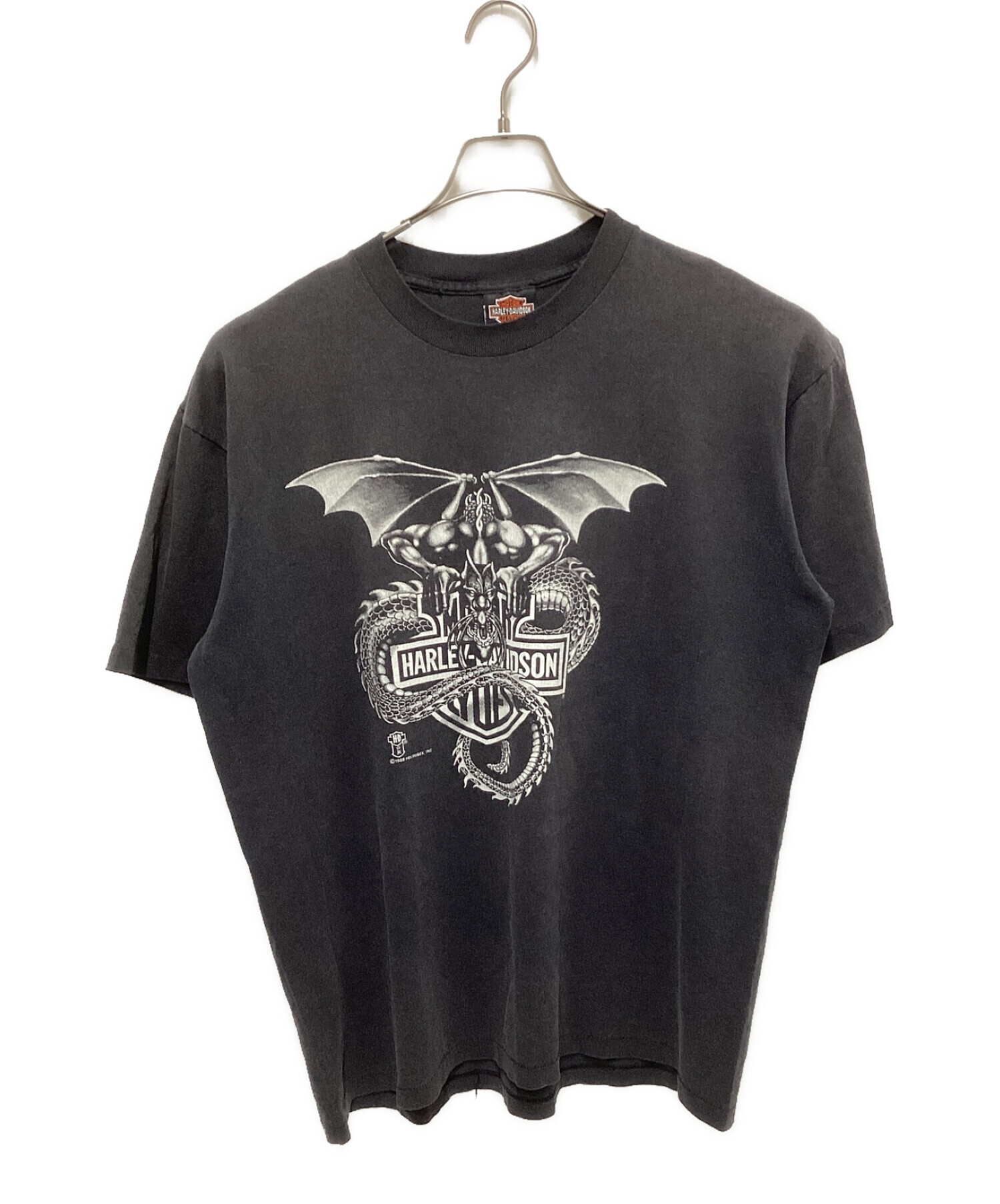 HARLEY-DAVIDSON (ハーレーダビッドソン) HOLOUBEK BRAND (ホロウベック ブランド) 80’SデビルドラゴンＴシャツ  ブラック サイズ:XL