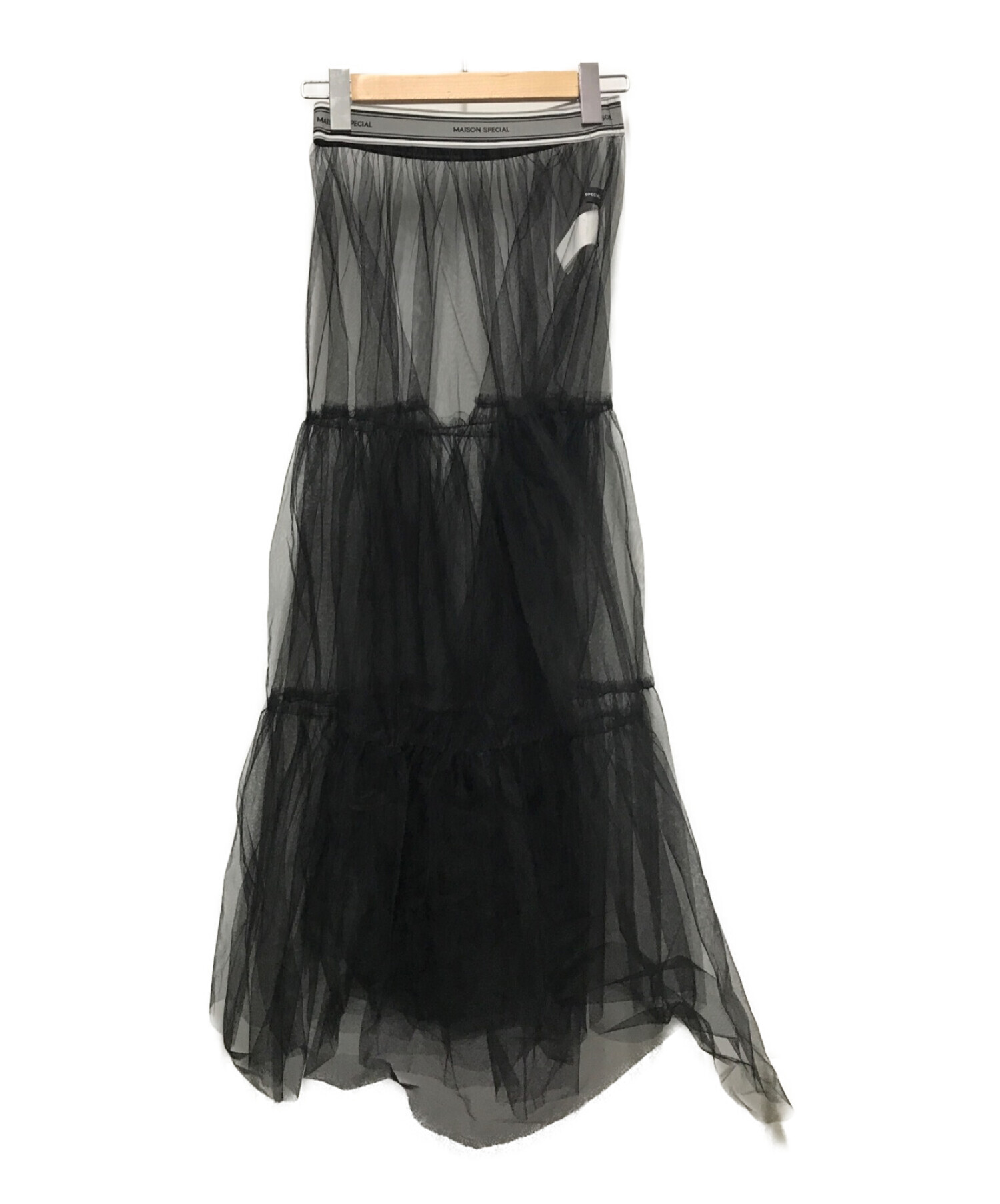 MAISON SPECIAL (メゾンスペシャル) ティアードチュールスカート / Tiered Tulle Skirt ブラック サイズ:FREE