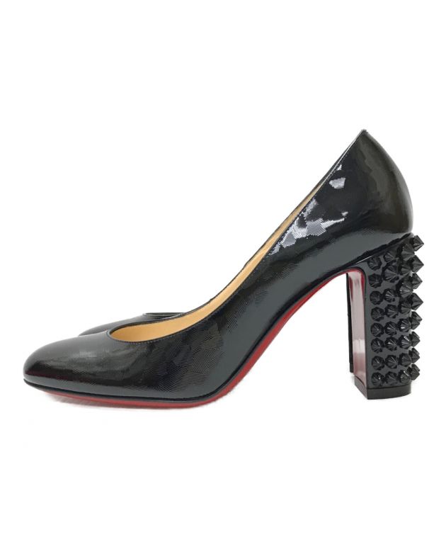 中古・古着通販】Christian Louboutin (クリスチャン・ルブタン) スタッズヒールパンプス ブラック サイズ:35｜ブランド・古着通販  トレファク公式【TREFAC FASHION】スマホサイト