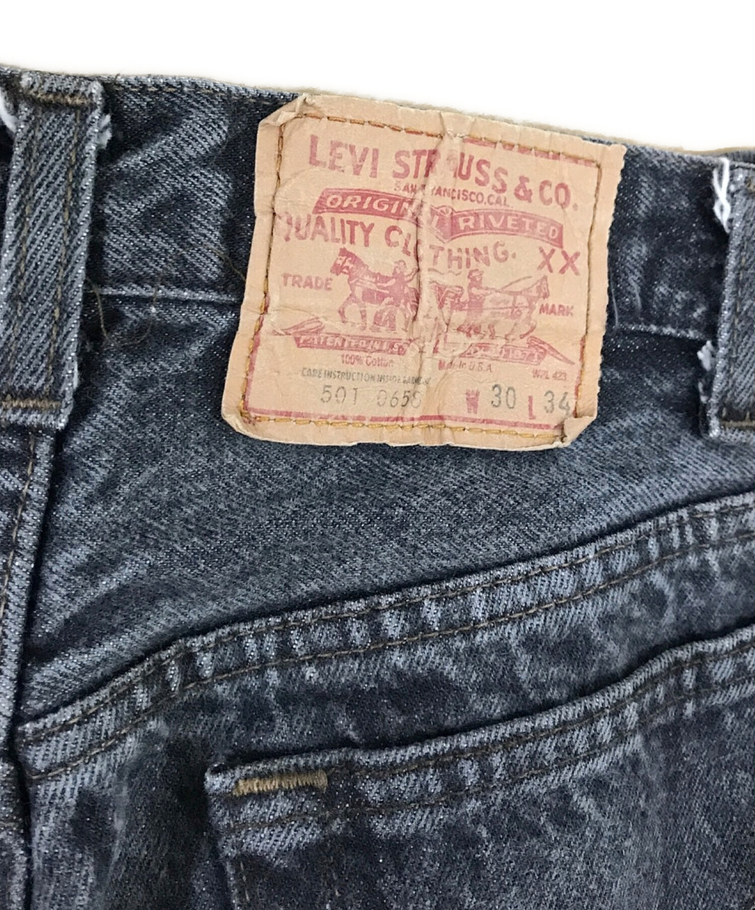 中古・古着通販】LEVI'S (リーバイス) 80`S先染め501デニムパンツ