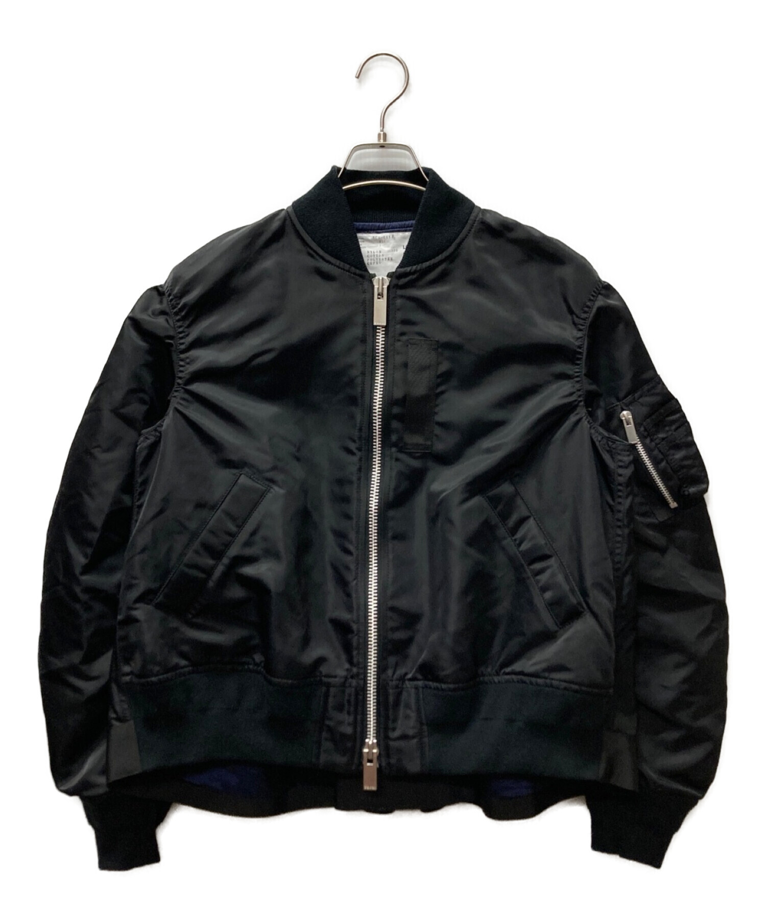 中古・古着通販】sacai (サカイ) Nylon Twill Blouson ブラック サイズ:S｜ブランド・古着通販 トレファク公式【TREFAC  FASHION】スマホサイト