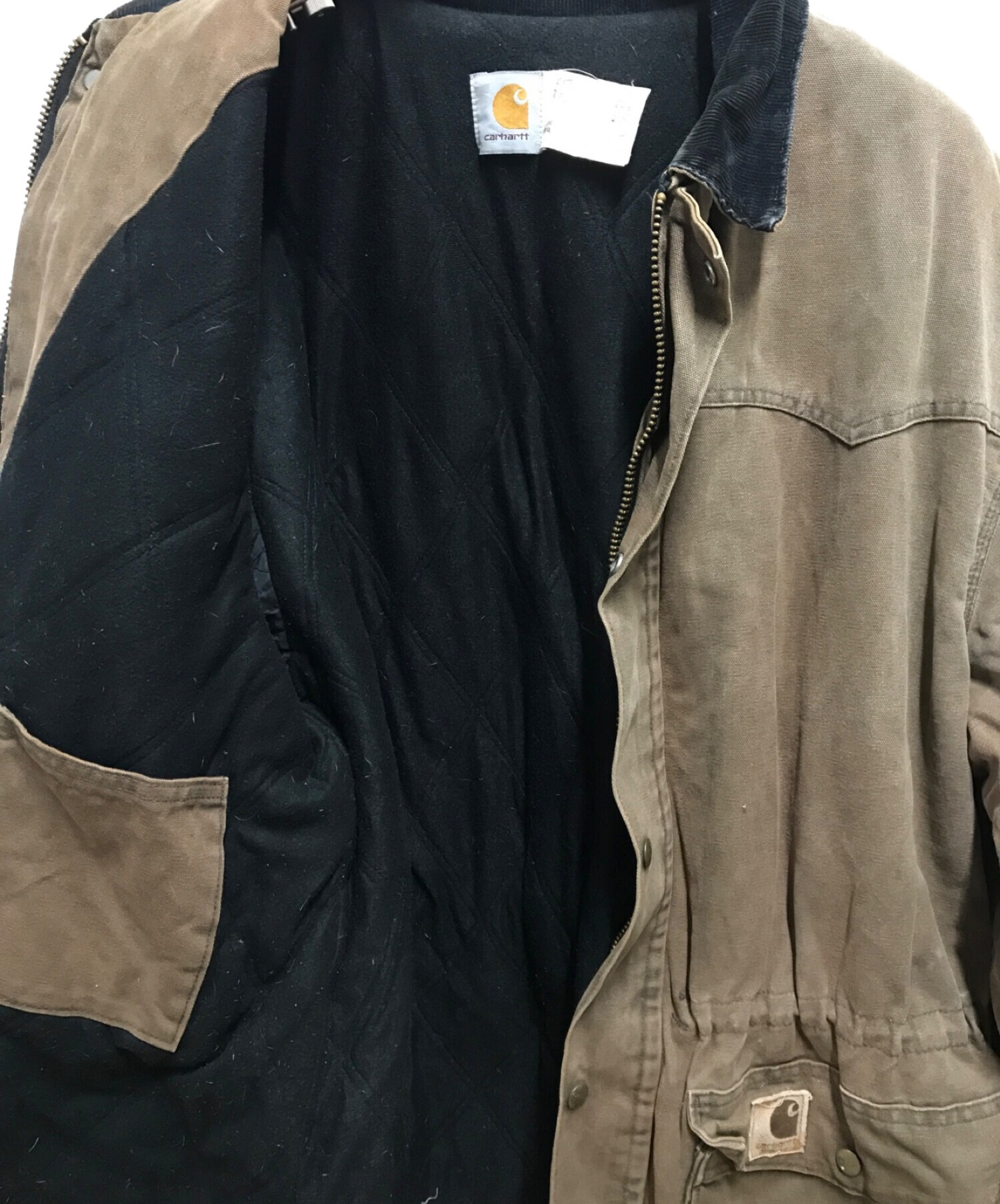 CarHartt (カーハート) 80’s ダック地ウエスタンヨークワークコート ブラウン サイズ:XL