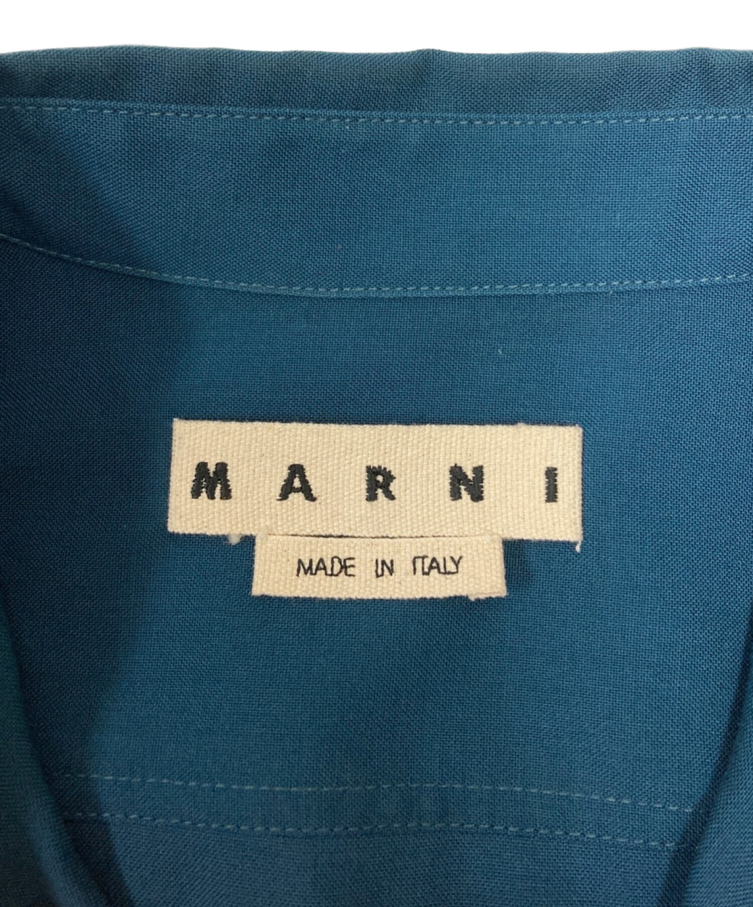 中古・古着通販】MARNI (マルニ) トロピカルウールシャツ グリーン