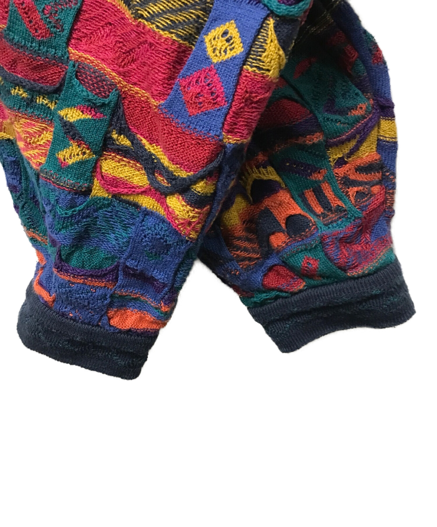 中古・古着通販】Coogi (クージー) 3Dケーブルポロニット ブルー