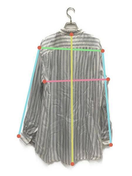 【中古・古着通販】Maison Margiela (メゾンマルジェラ) ストライプシャツ ホワイト サイズ:38｜ブランド・古着通販  トレファク公式【TREFAC FASHION】スマホサイト