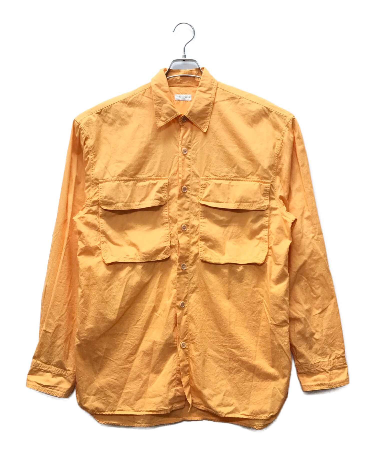 DRIES VAN NOTEN (ドリスヴァンノッテン) CANDERミリタリーシャツ オレンジ サイズ:small