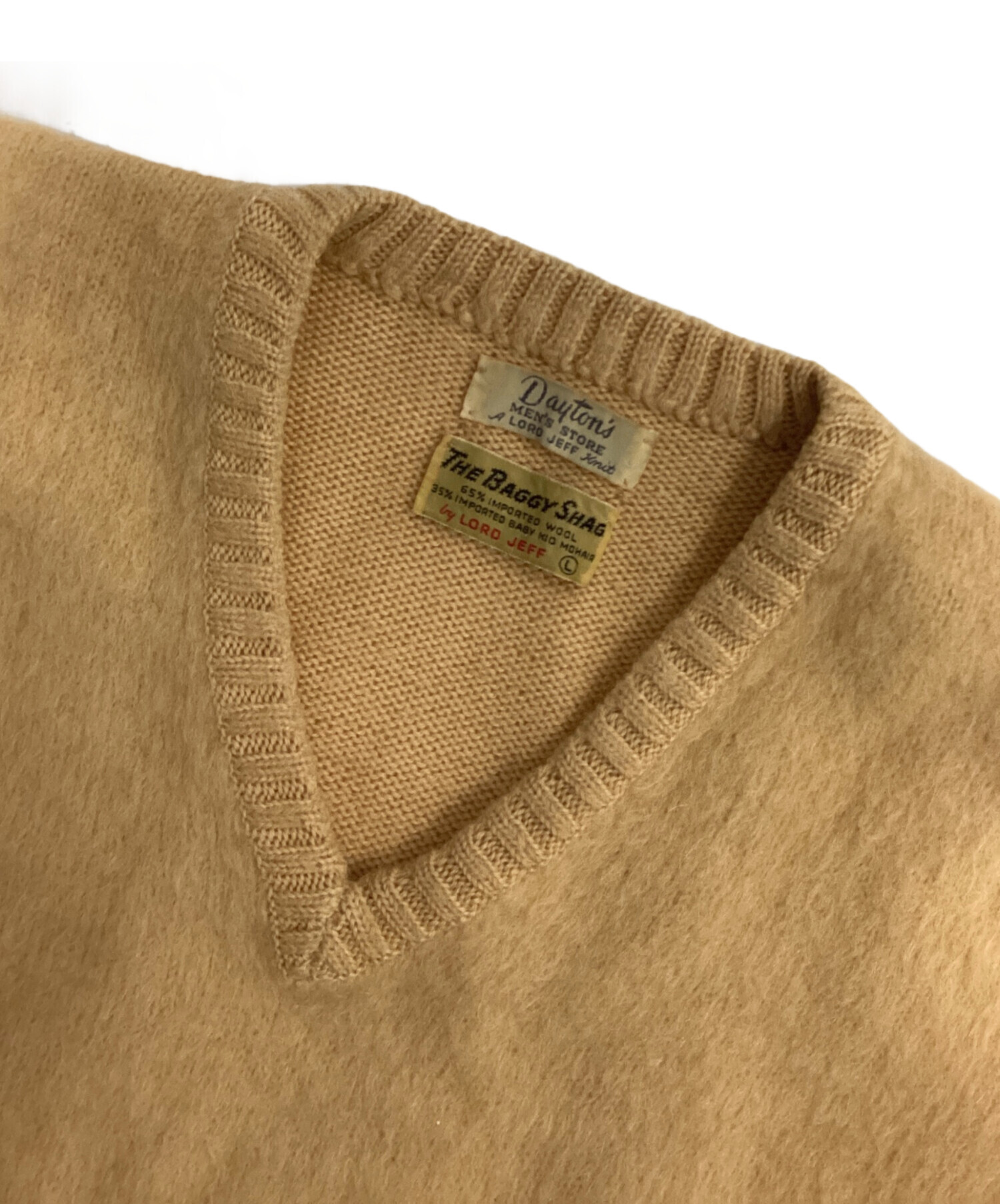 THE BAGGY SHAG by LORD JEFF (ロードジェフ) 60’sVintage Mohair Knit ベージュ サイズ:L