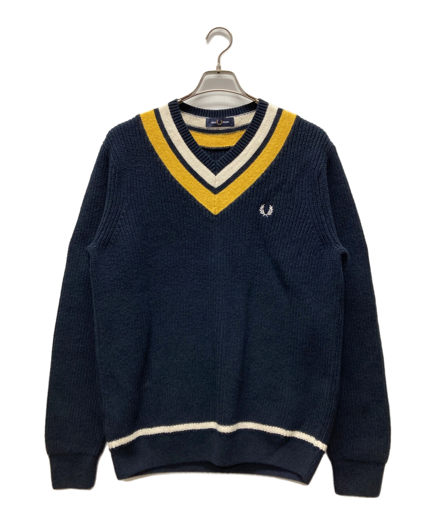 中古・古着通販】FRED PERRY (フレッドペリー) チルデンニット ネイビー サイズ:M｜ブランド・古着通販 トレファク公式【TREFAC  FASHION】スマホサイト