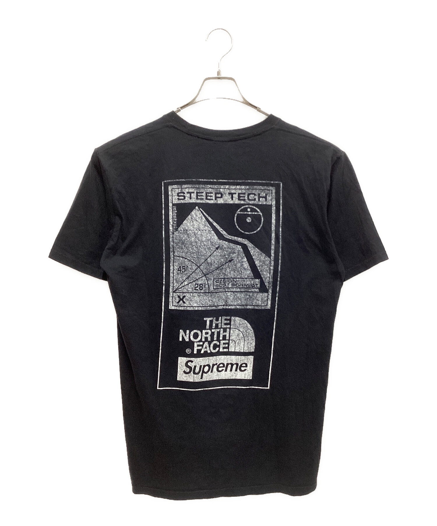 THE NORTH FACE (ザ ノース フェイス) SUPREME (シュプリーム) Steep Tech Tee Shirt ブラック サイズ:M
