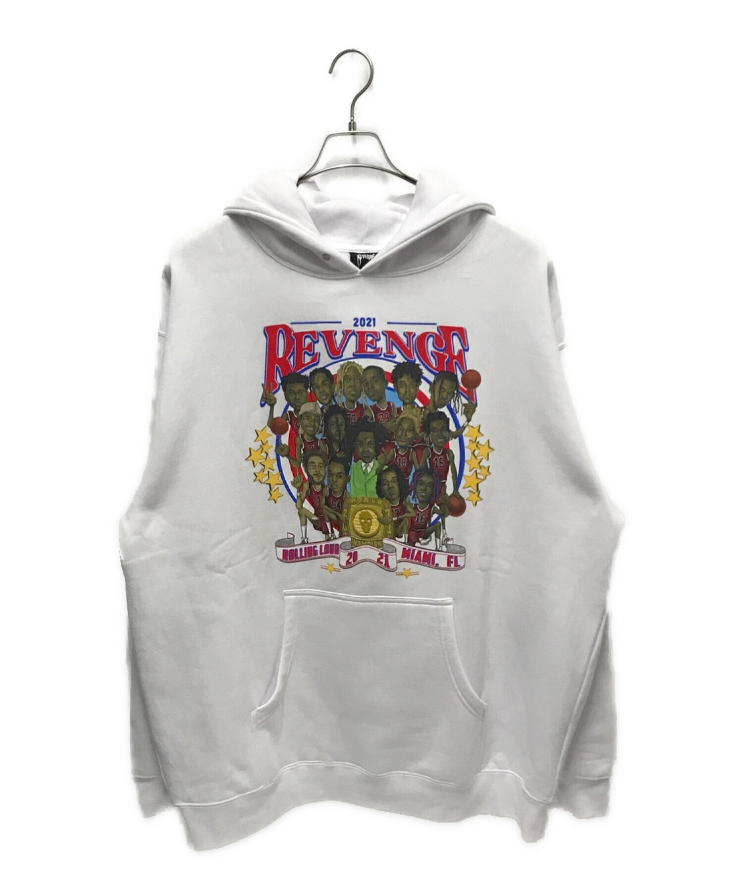 REVENGE (リベンジ) ROLLING LOUD BLACK SWEAT HOODIE ホワイト サイズ:DOUBLE XL