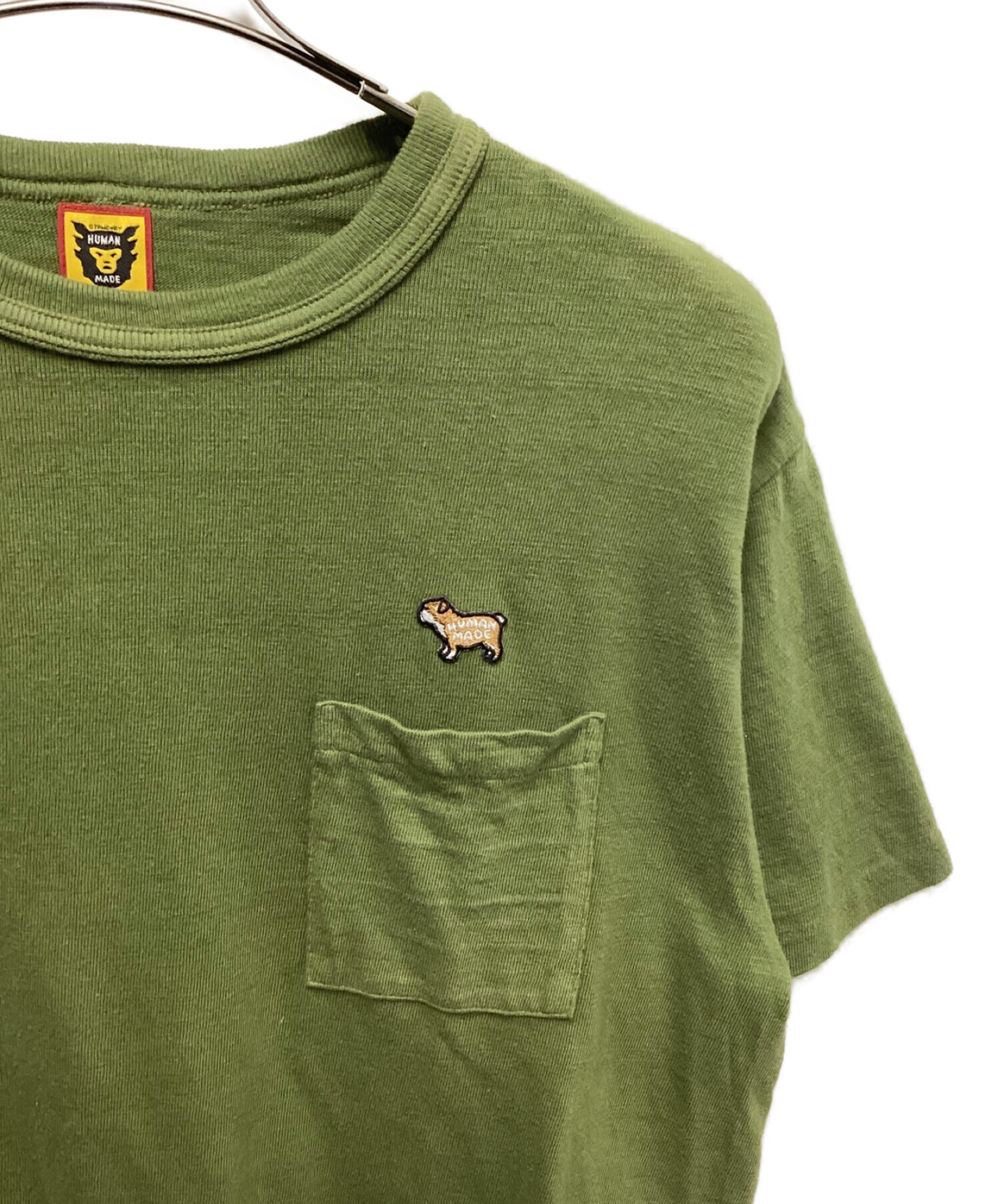 HUMAN MADE (ヒューマンメイド) POCKET T-SHIRTS DOG グリーン サイズ:M