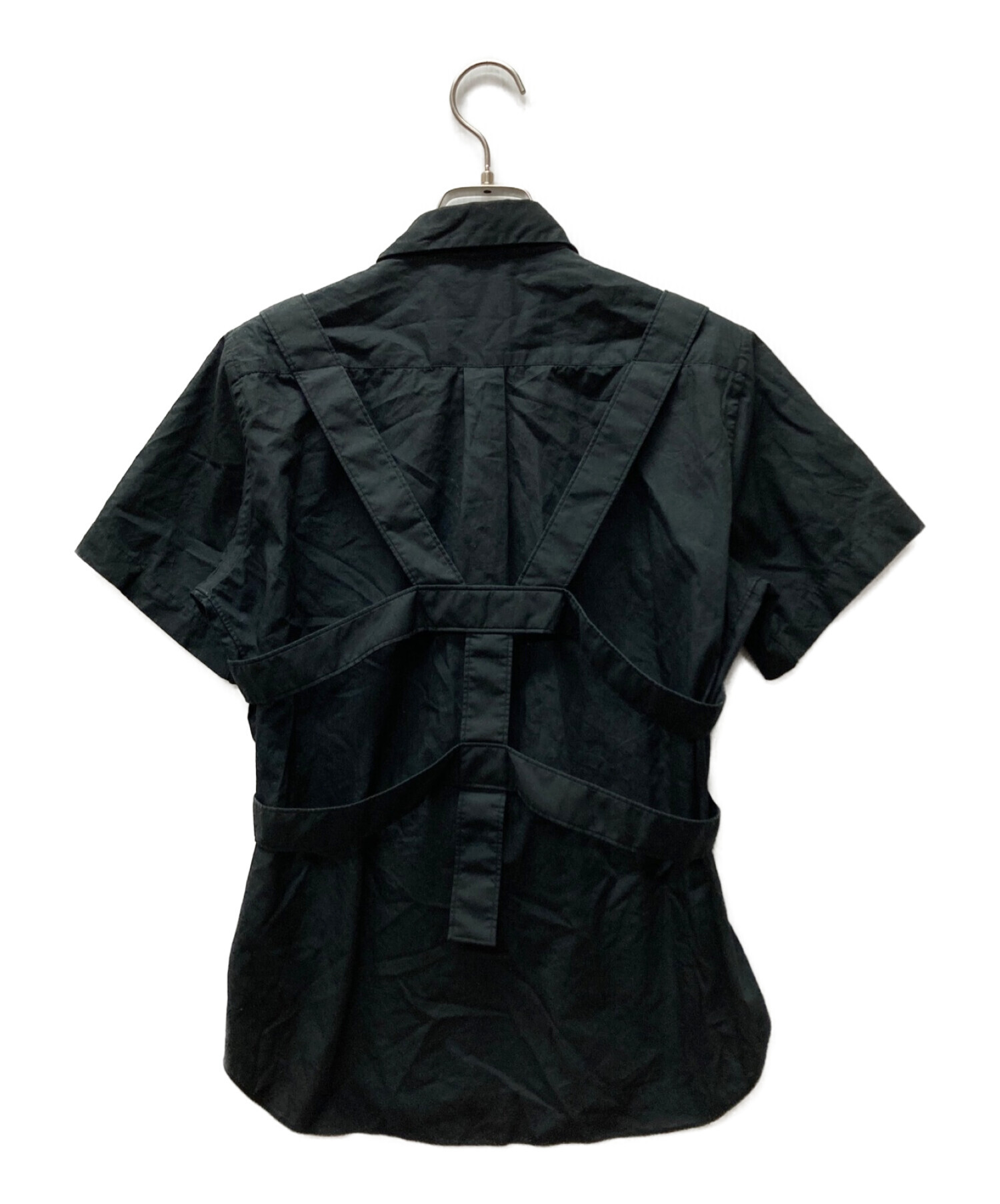 BLACK COMME des GARCONS (ブラック コムデギャルソン) ボンテージシャツ ブラック サイズ:S