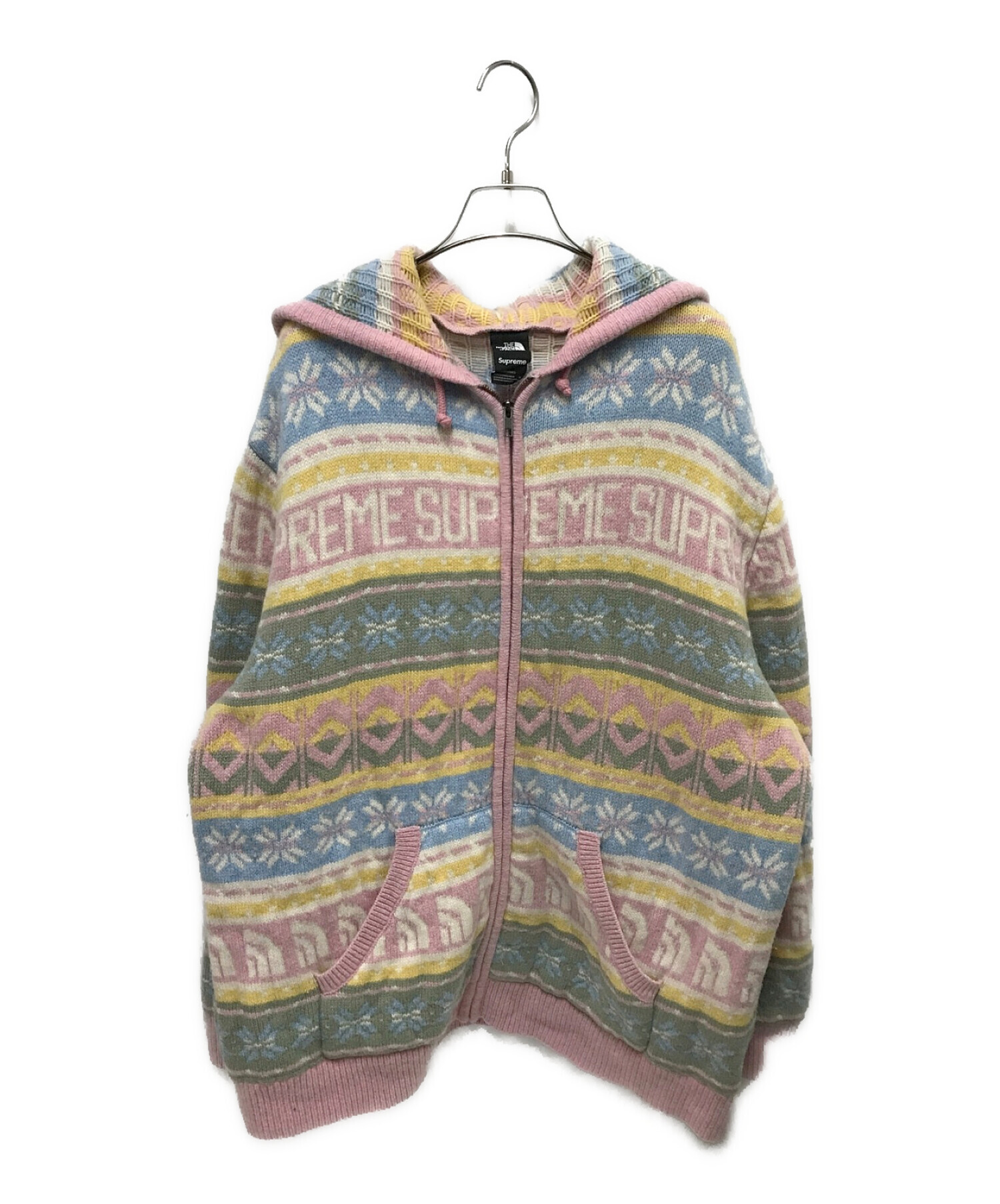 Supreme (シュプリーム) THE NORTH FACE (ザ ノース フェイス) Zip Up Hooded Sweater ピンク  サイズ:XL