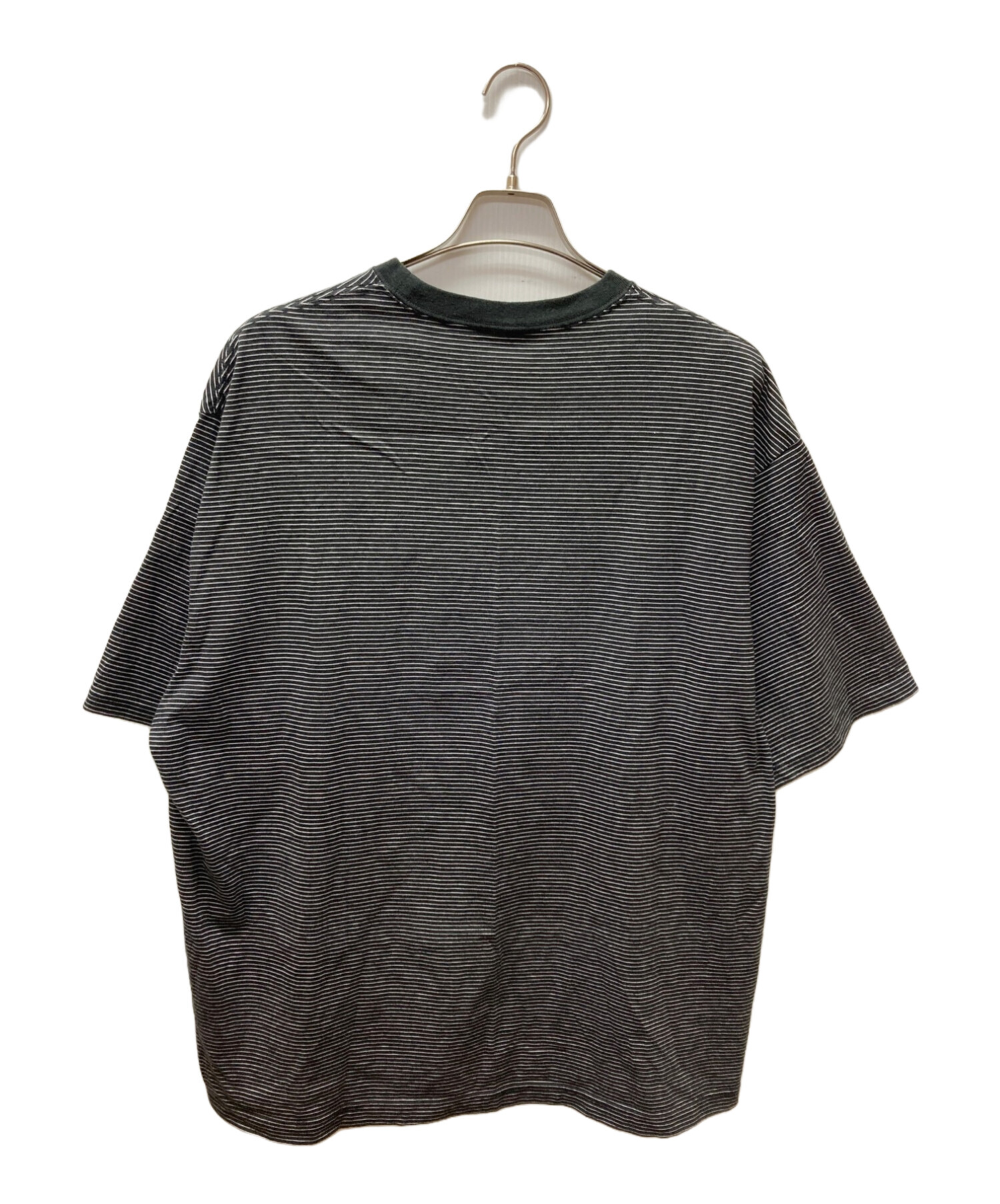 The Ennoy Professional (ザ エンノイ プロフェッショナル) 22SS S/S boarder T  オーバーサイズボーダーTシャツ ブラック サイズ:XXL