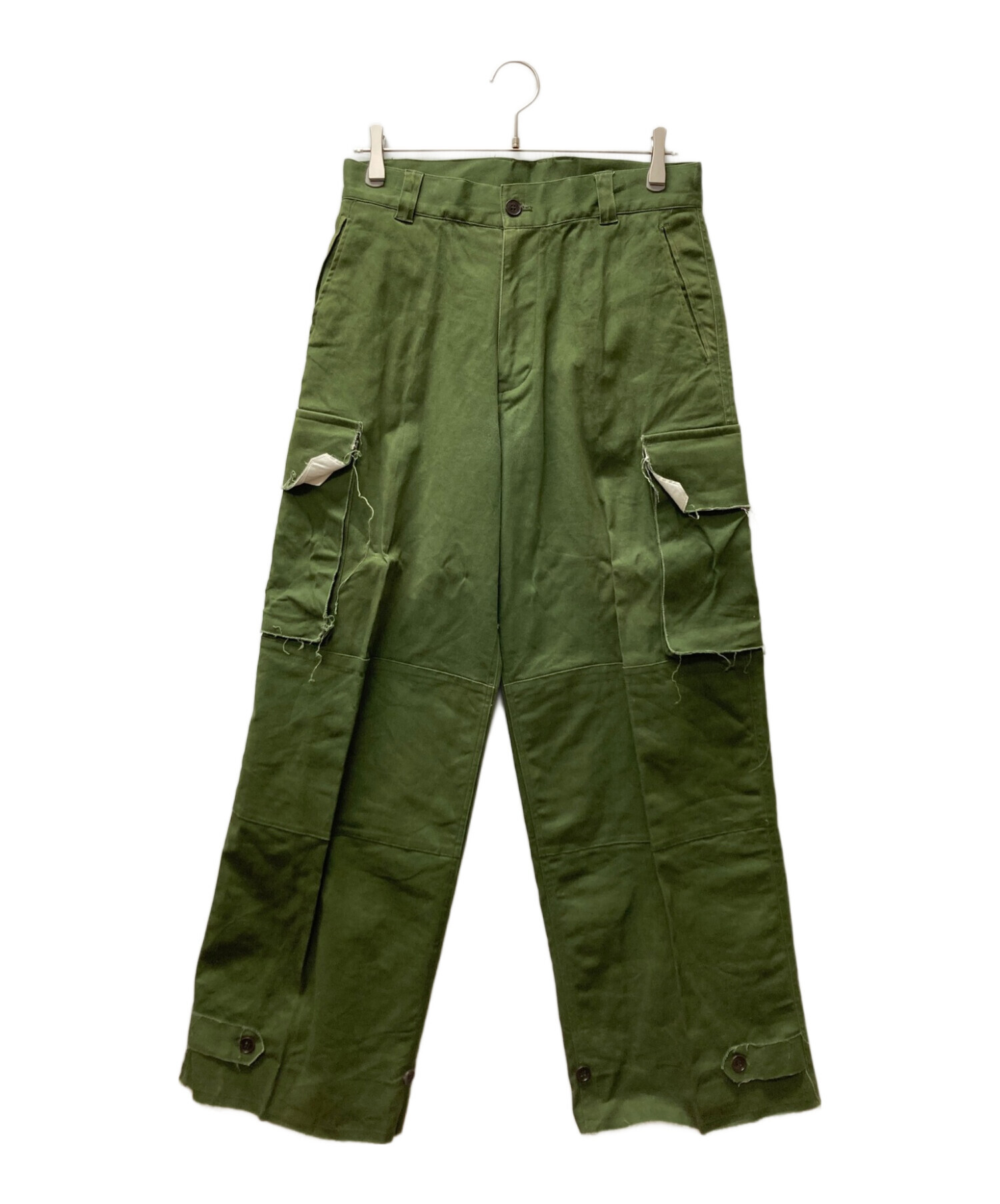 中古・古着通販】soerte (ソエルテ) Wide straight military pants カーキ サイズ:3｜ブランド・古着通販  トレファク公式【TREFAC FASHION】スマホサイト