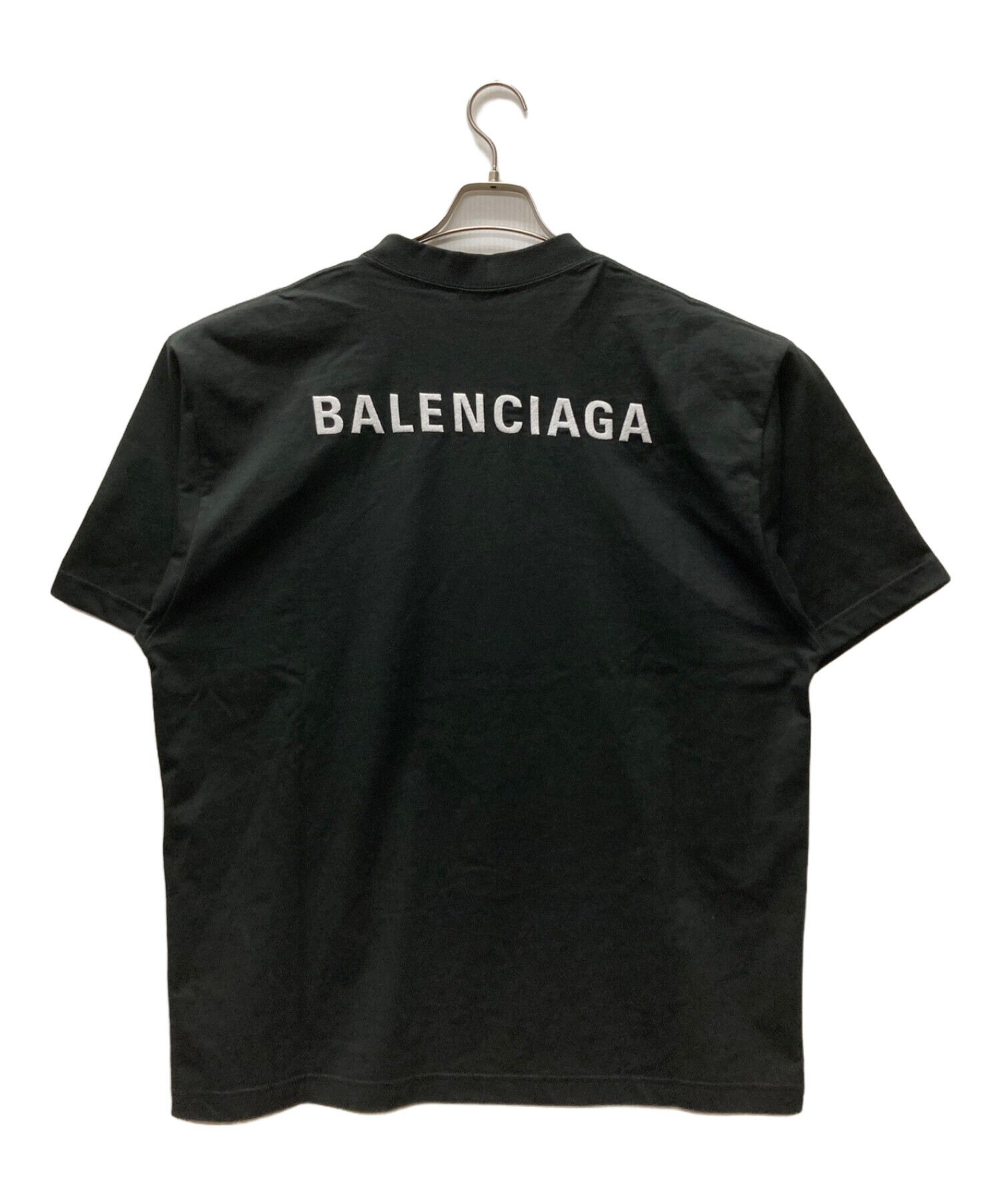 BALENCIAGA (バレンシアガ) ミディアムフィットロゴTシャツ ブラック サイズ:L