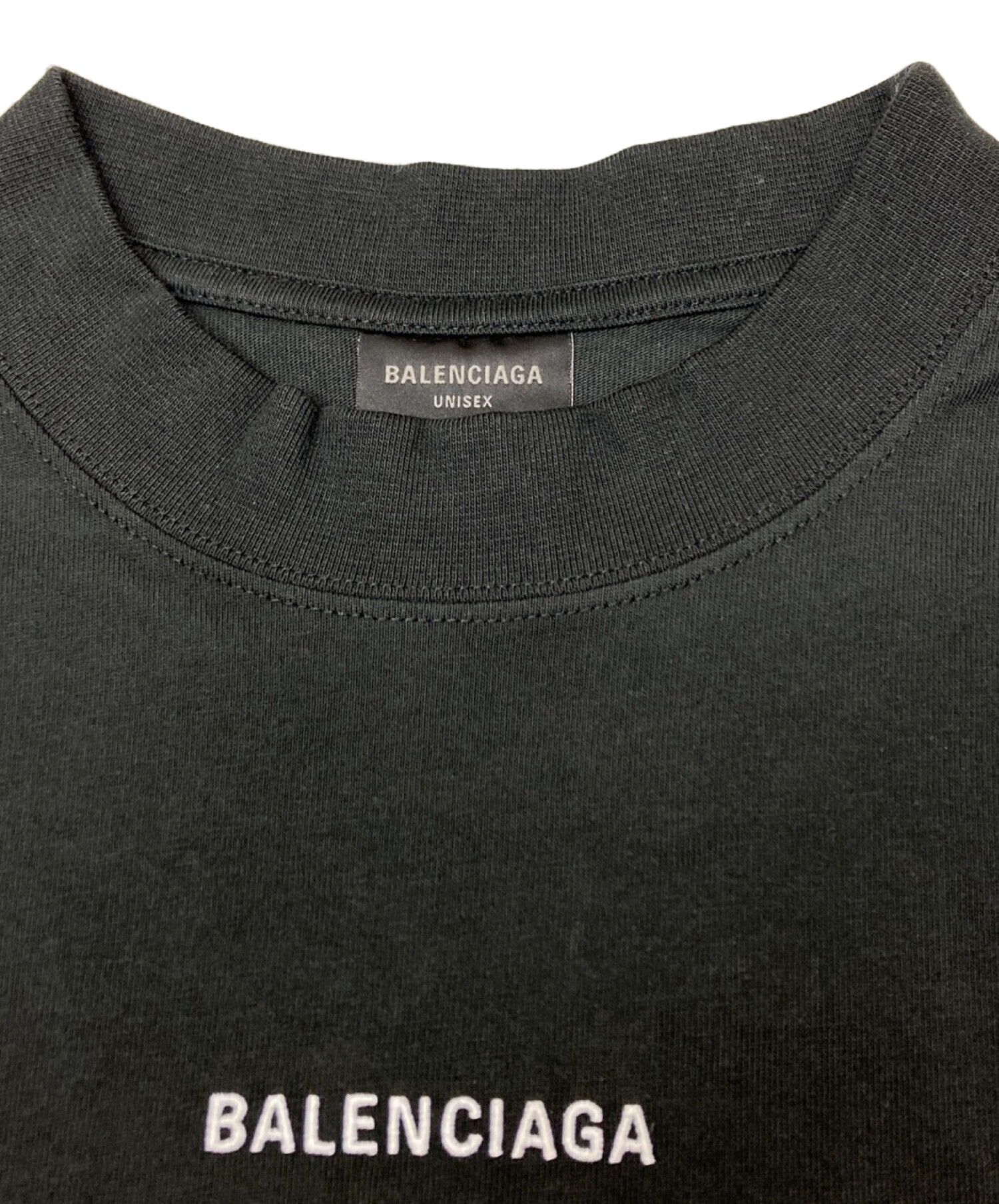 中古・古着通販】BALENCIAGA (バレンシアガ) ミディアムフィットロゴTシャツ ブラック サイズ:L｜ブランド・古着通販  トレファク公式【TREFAC FASHION】スマホサイト